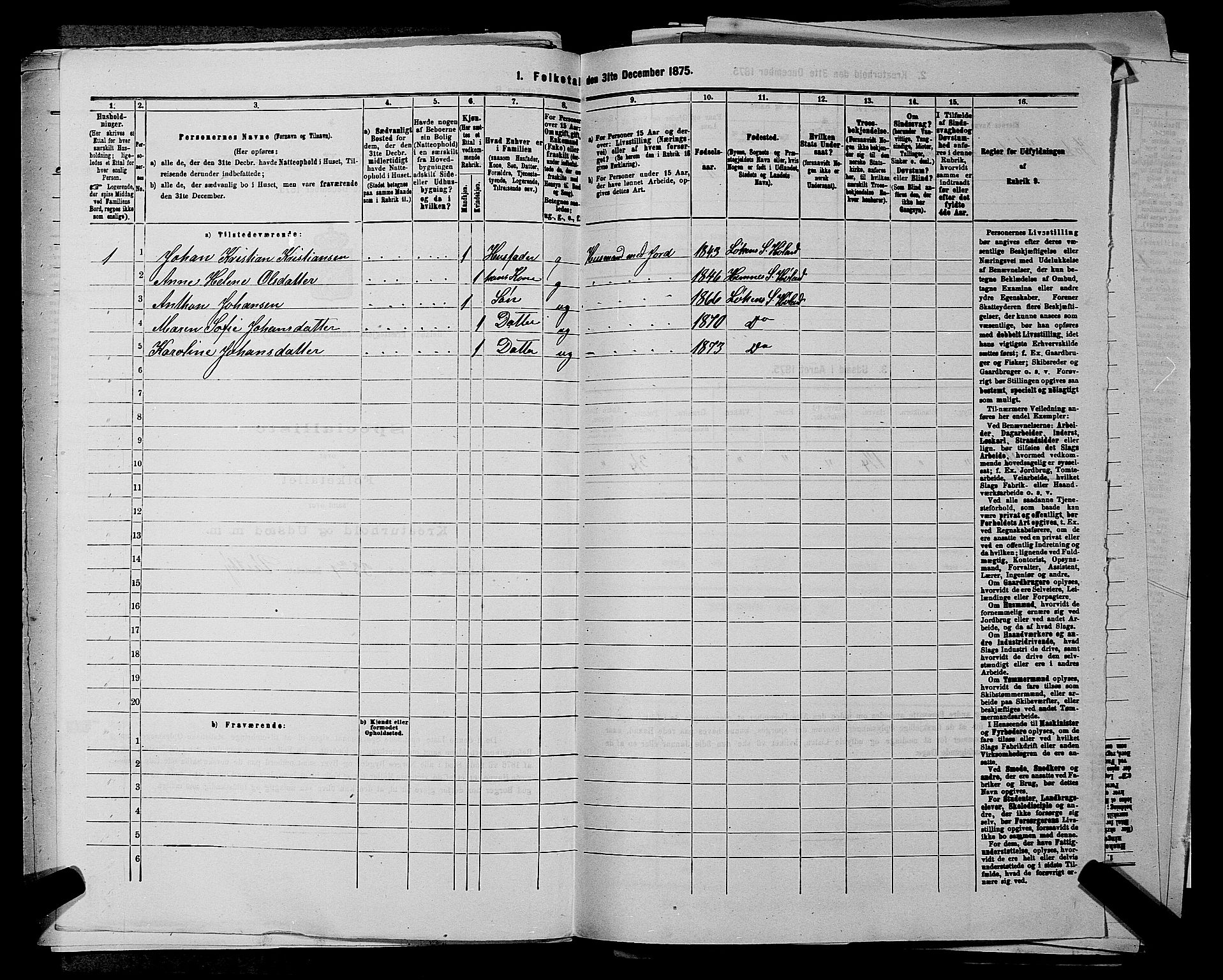 RA, 1875 census for 0221P Høland, 1875, p. 533