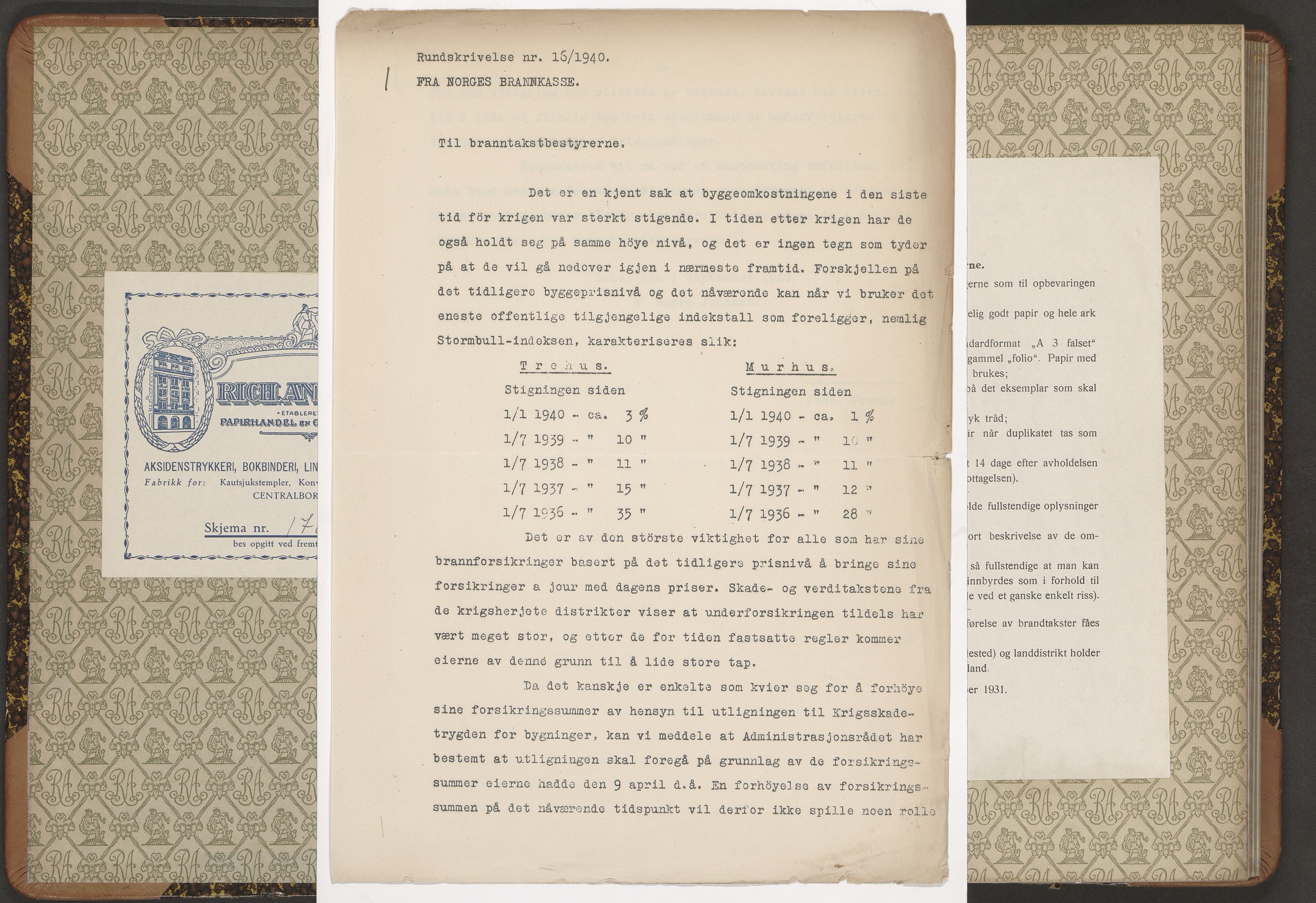 Norges Brannkasse Hornnes, AV/SAK-2241-0026/F/Fa/L0008: Branntakstprotokoll nr. 7 med gårdsnavnregister, 1939-1954