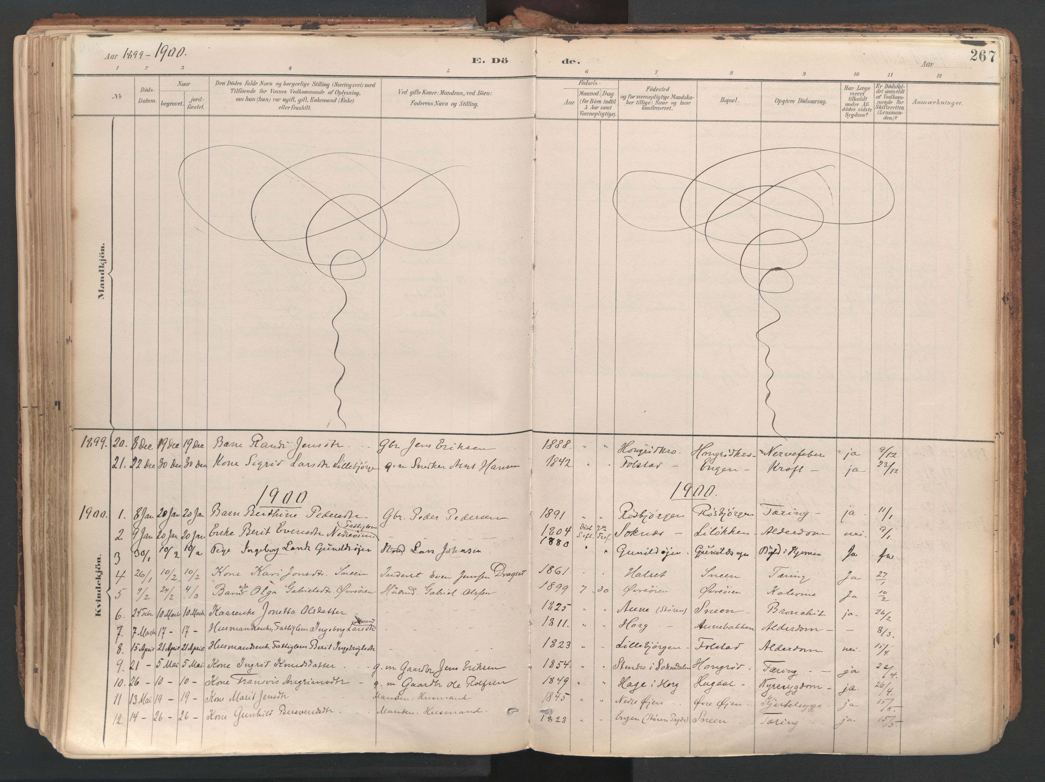 Ministerialprotokoller, klokkerbøker og fødselsregistre - Sør-Trøndelag, SAT/A-1456/687/L1004: Parish register (official) no. 687A10, 1891-1923, p. 267