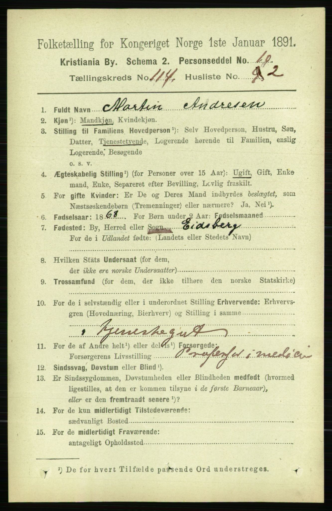 RA, 1891 census for 0301 Kristiania, 1891, p. 60781