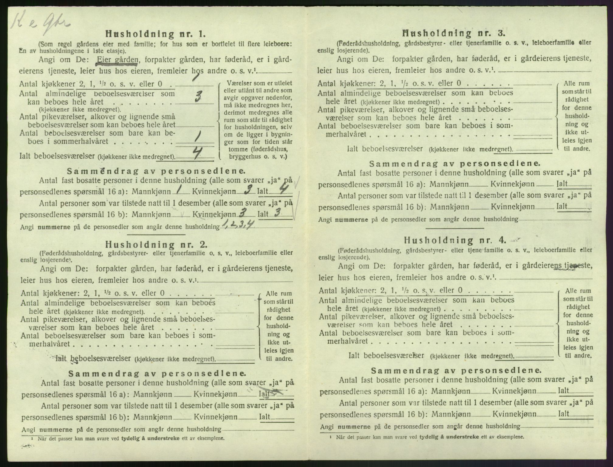 SAK, 1920 census for Laudal, 1920, p. 37