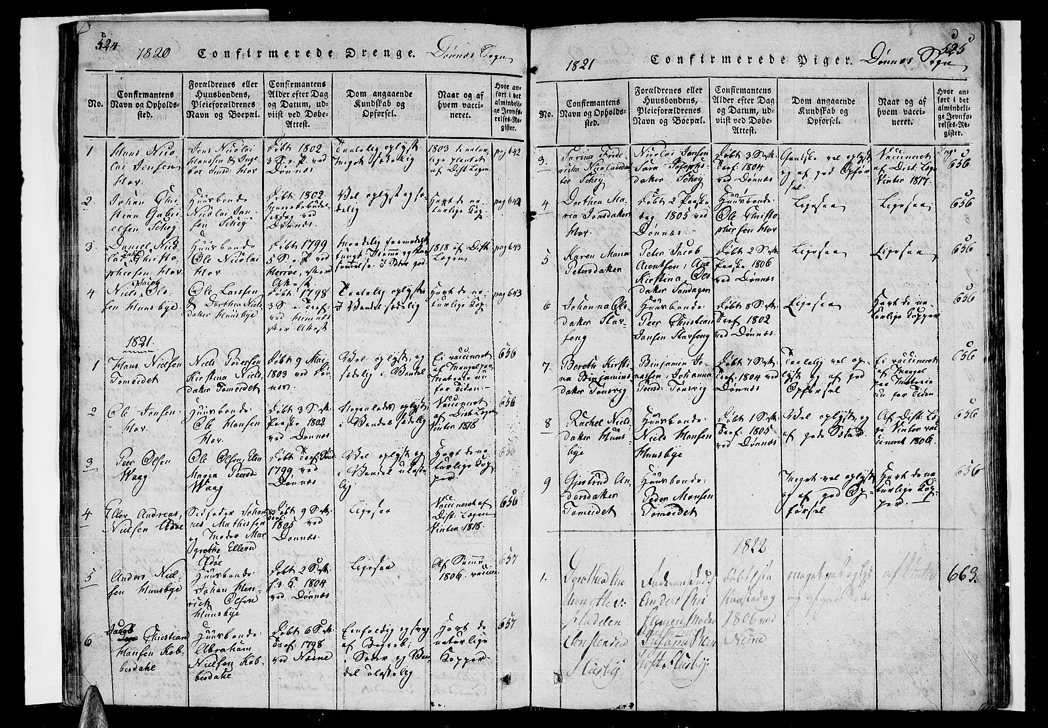 Ministerialprotokoller, klokkerbøker og fødselsregistre - Nordland, AV/SAT-A-1459/838/L0547: Parish register (official) no. 838A05 /2, 1820-1828, p. 524-525