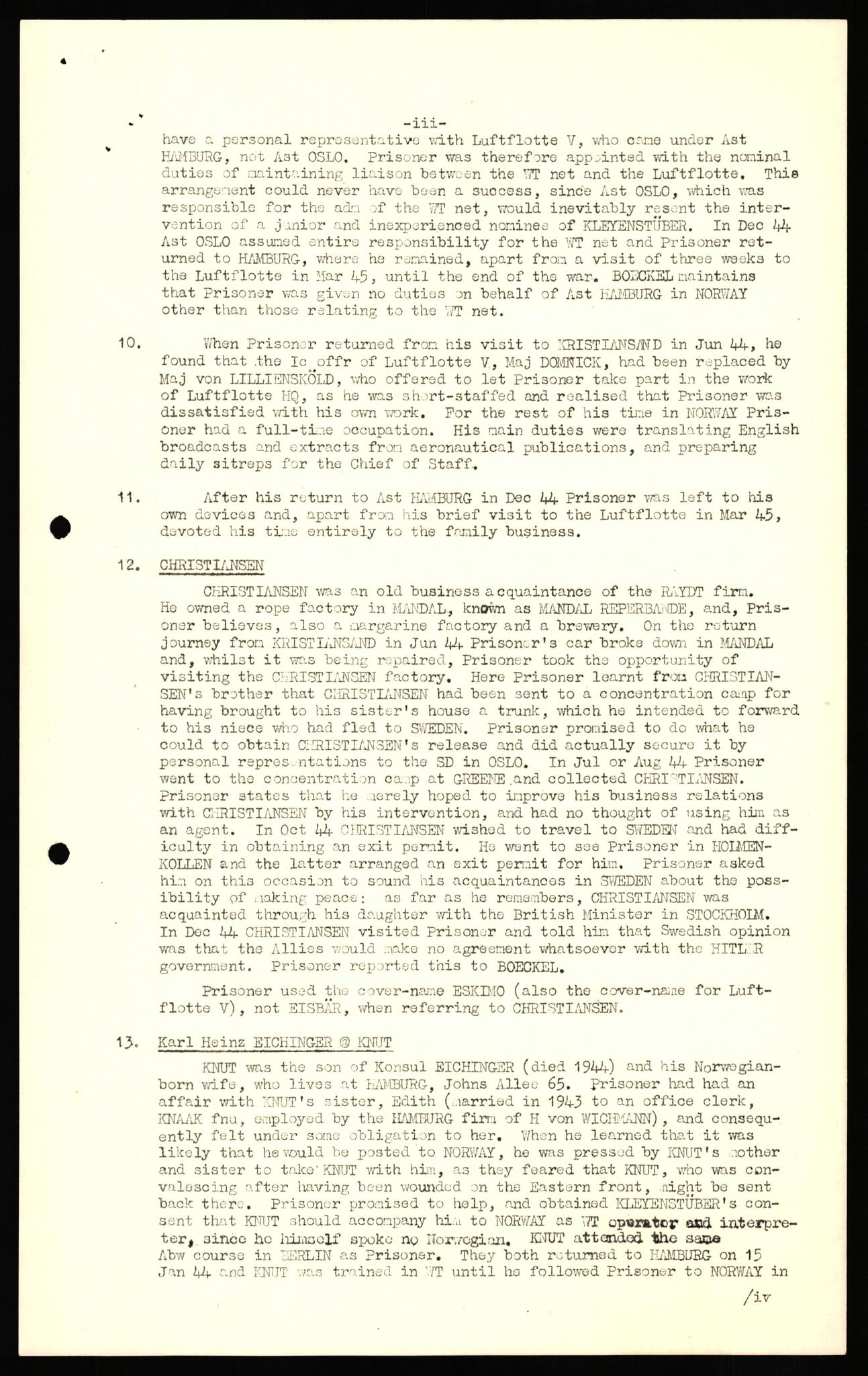 Forsvaret, Forsvarets overkommando II, AV/RA-RAFA-3915/D/Db/L0027: CI Questionaires. Tyske okkupasjonsstyrker i Norge. Tyskere., 1945-1946, p. 78