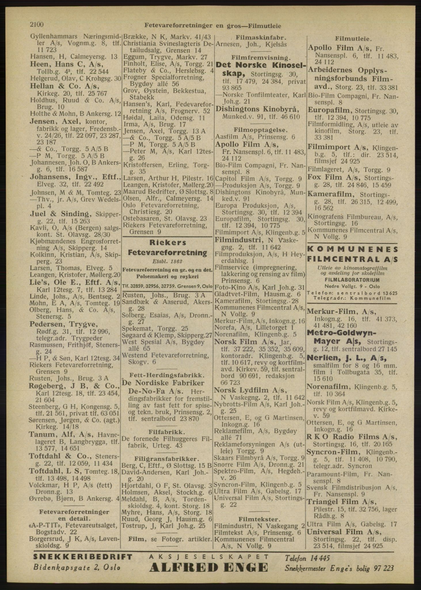 Kristiania/Oslo adressebok, PUBL/-, 1946, p. 2100