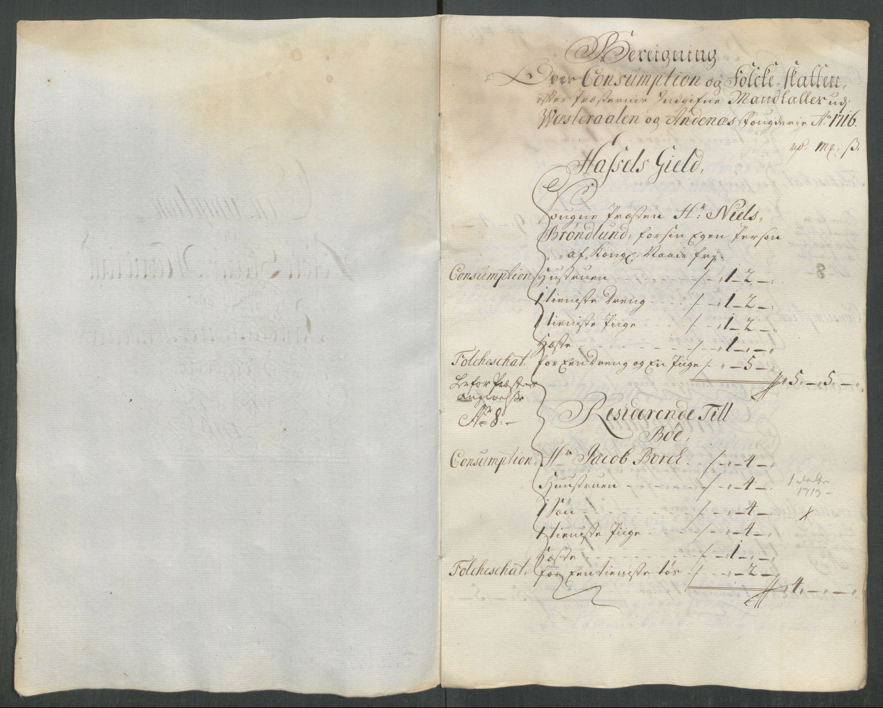 Rentekammeret inntil 1814, Reviderte regnskaper, Fogderegnskap, AV/RA-EA-4092/R67/L4682: Fogderegnskap Vesterålen, Andenes og Lofoten, 1716, p. 87