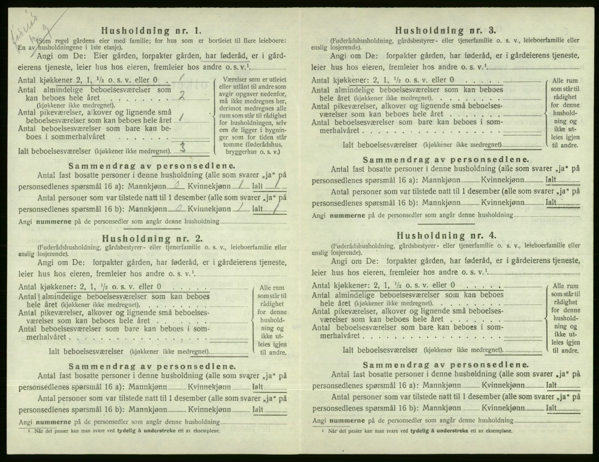 SAB, 1920 census for Voss, 1920, p. 2026