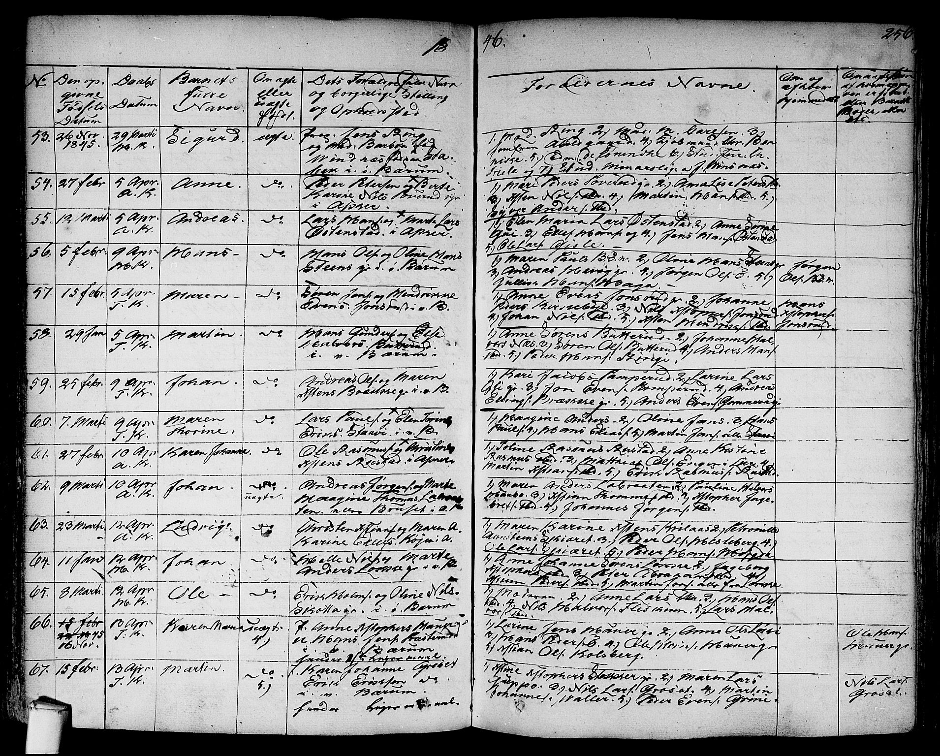 Asker prestekontor Kirkebøker, AV/SAO-A-10256a/F/Fa/L0007: Parish register (official) no. I 7, 1825-1864, p. 256a