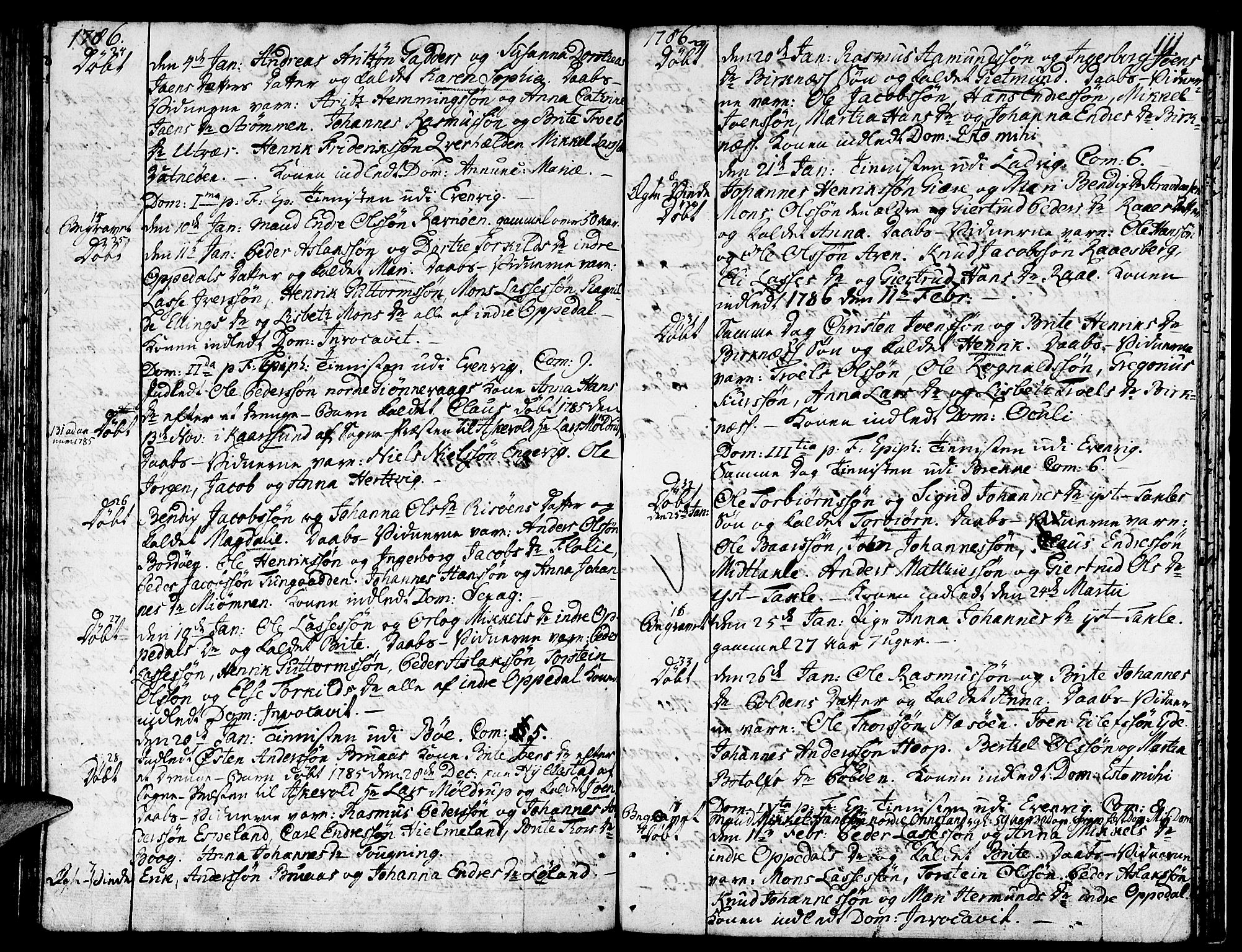 Gulen sokneprestembete, AV/SAB-A-80201/H/Haa/Haaa/L0013: Parish register (official) no. A 13, 1776-1787, p. 111