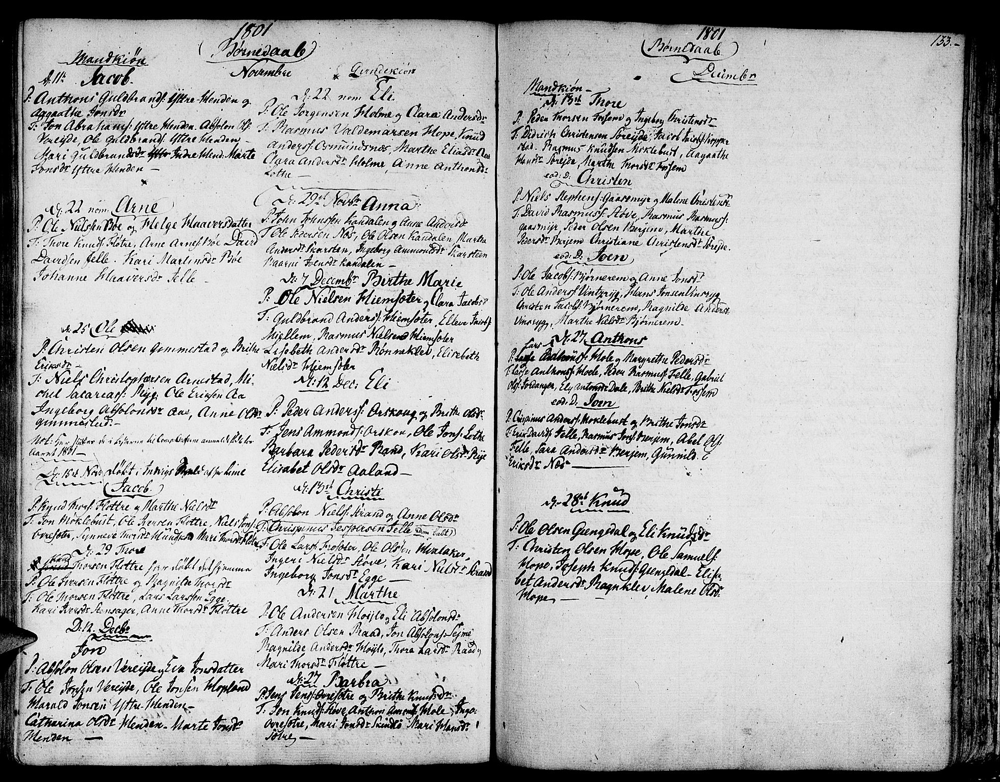 Gloppen sokneprestembete, SAB/A-80101/H/Haa/Haaa/L0005: Parish register (official) no. A 5, 1785-1815, p. 133