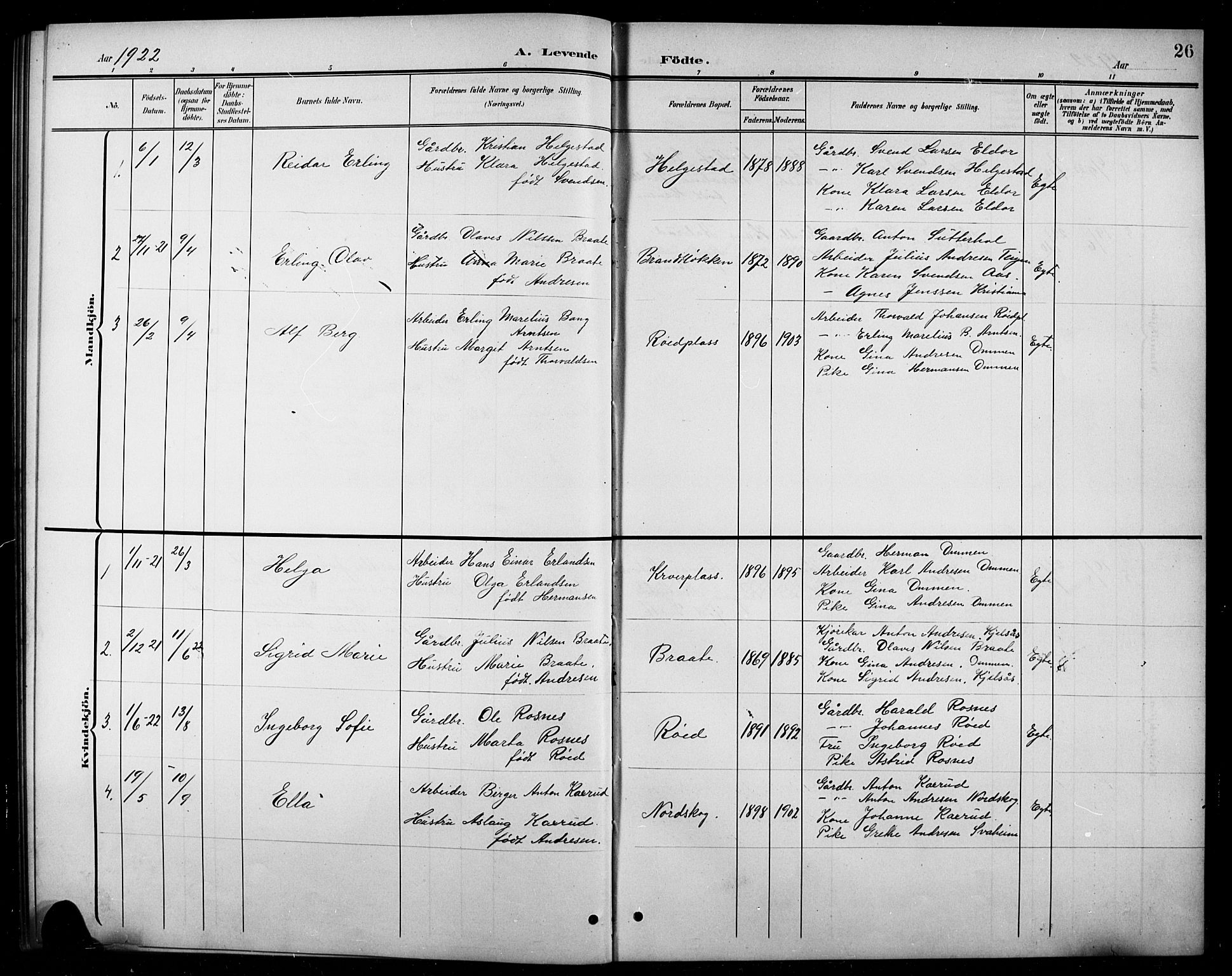 Ås prestekontor Kirkebøker, SAO/A-10894/G/Gc/L0001: Parish register (copy) no. III 1, 1901-1924, p. 26