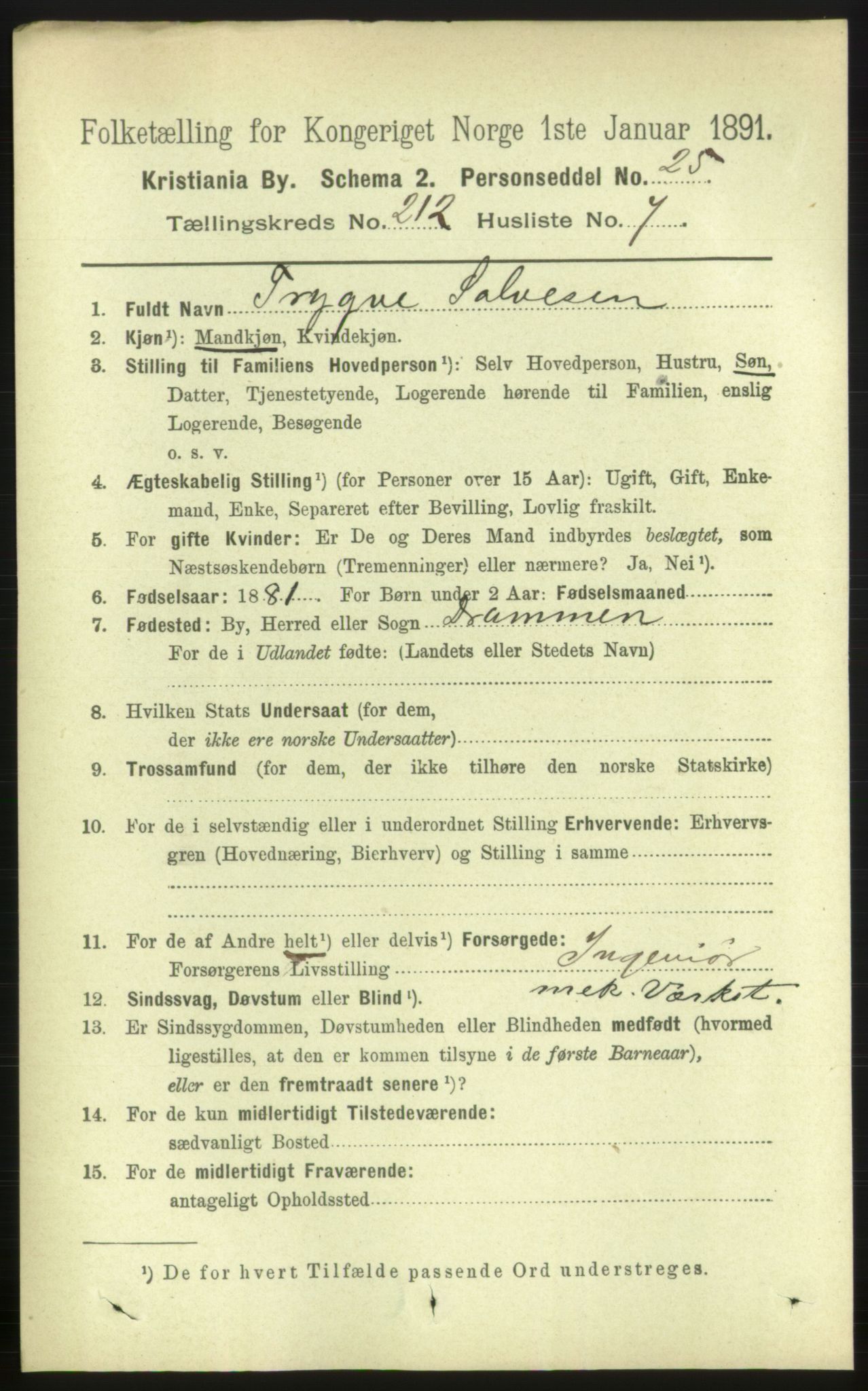 RA, 1891 census for 0301 Kristiania, 1891, p. 126656
