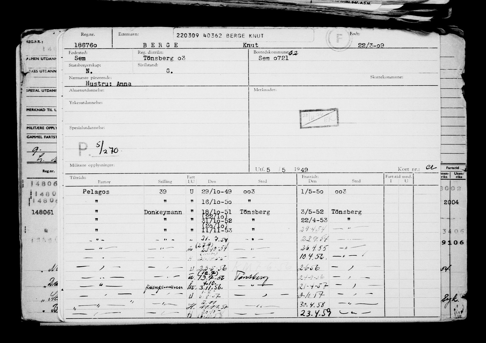 Direktoratet for sjømenn, AV/RA-S-3545/G/Gb/L0082: Hovedkort, 1909, p. 312