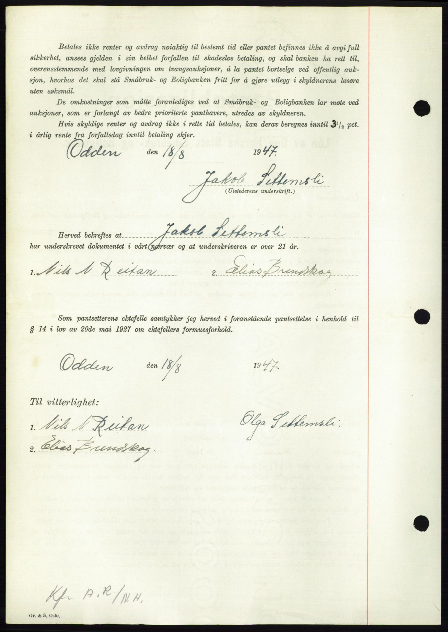 Nordmøre sorenskriveri, AV/SAT-A-4132/1/2/2Ca: Mortgage book no. B97, 1947-1948, Diary no: : 2348/1947