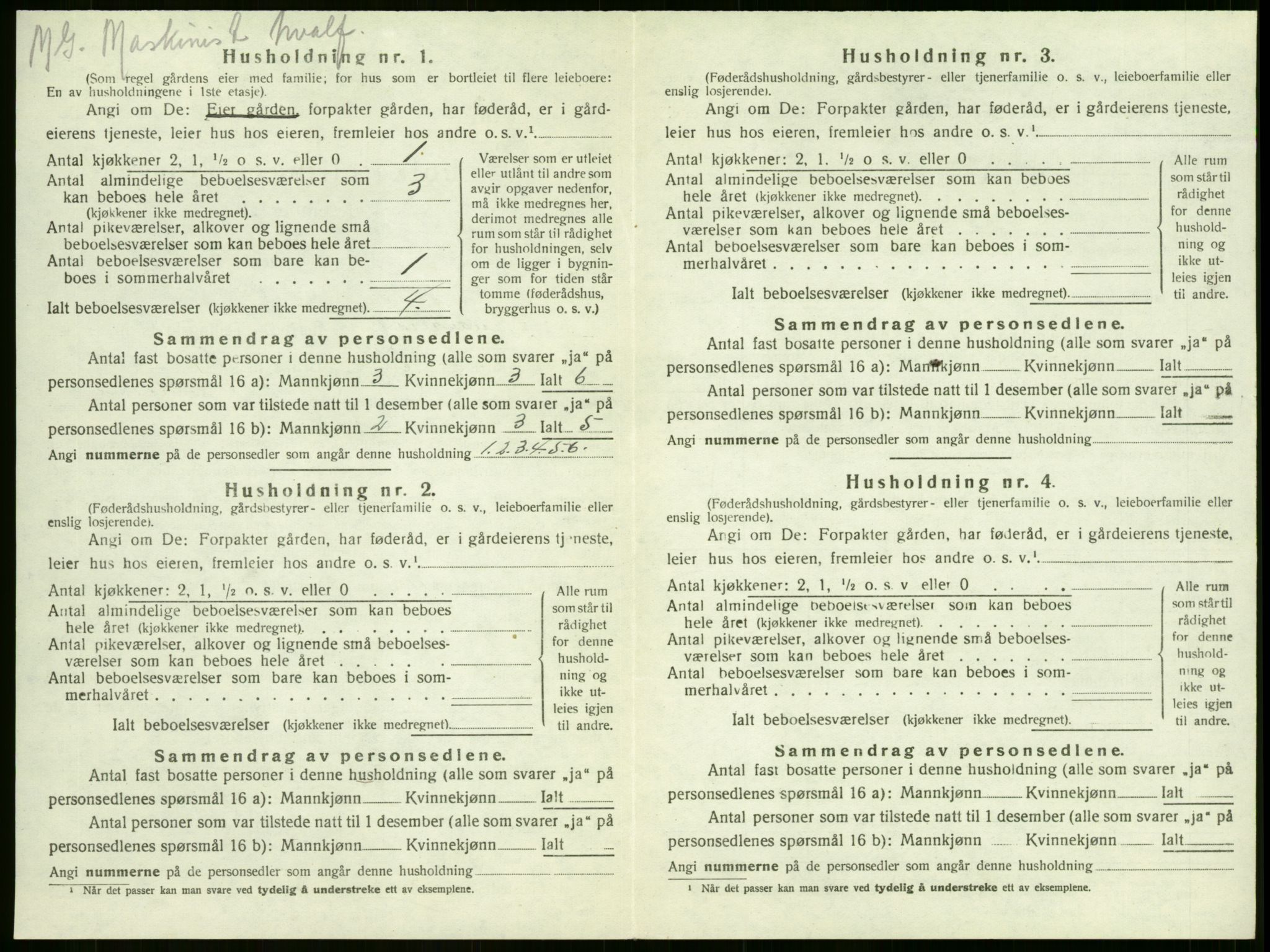 SAKO, 1920 census for Sandeherred, 1920, p. 365