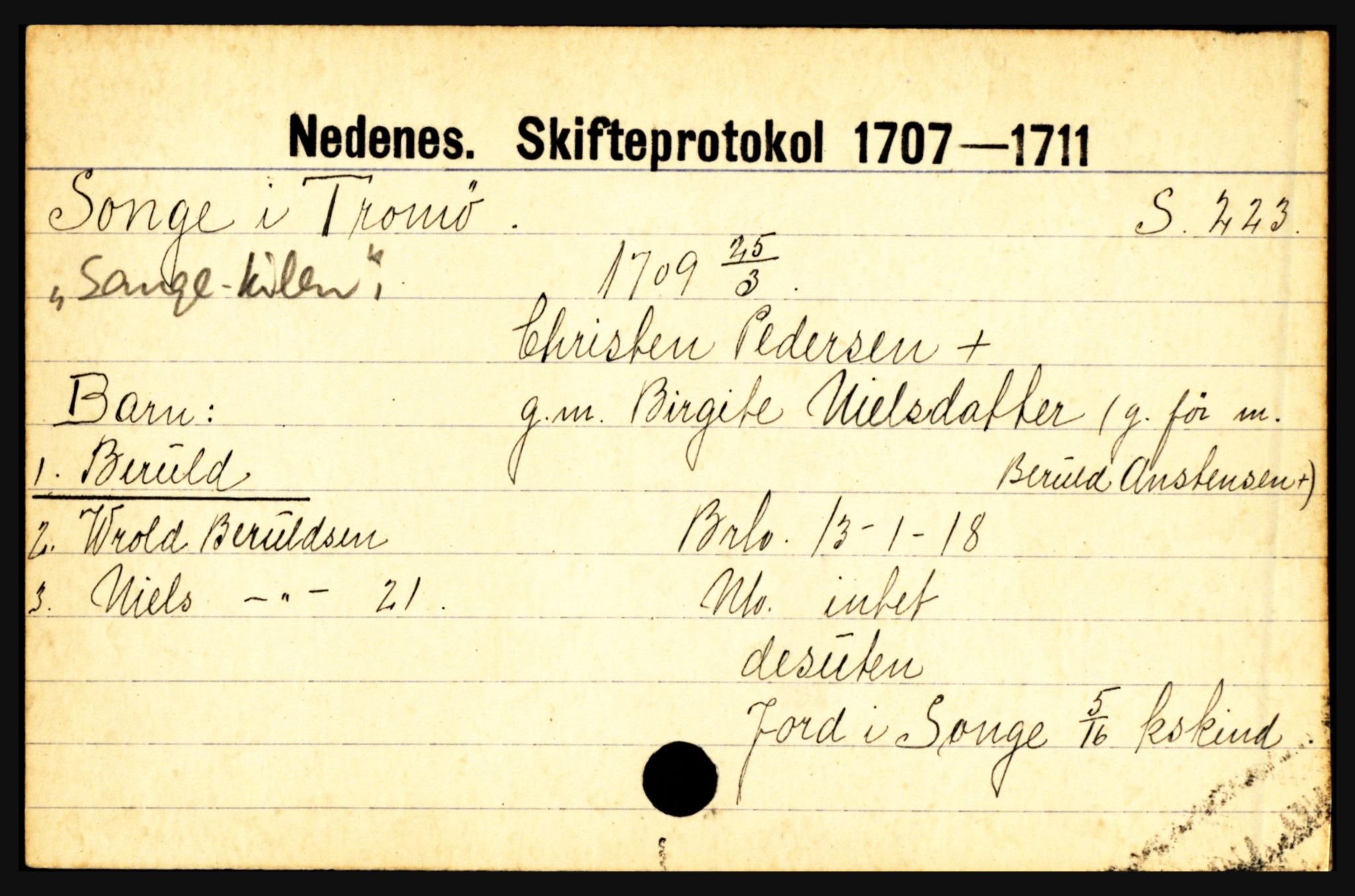 Nedenes sorenskriveri før 1824, AV/SAK-1221-0007/H, p. 27609