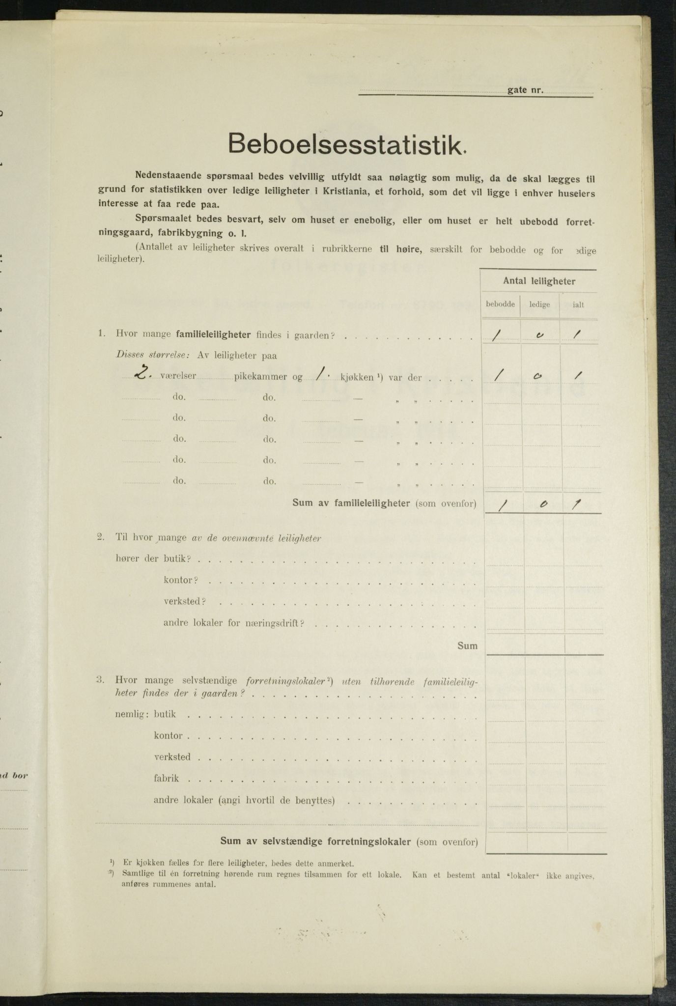 OBA, Municipal Census 1914 for Kristiania, 1914, p. 3478