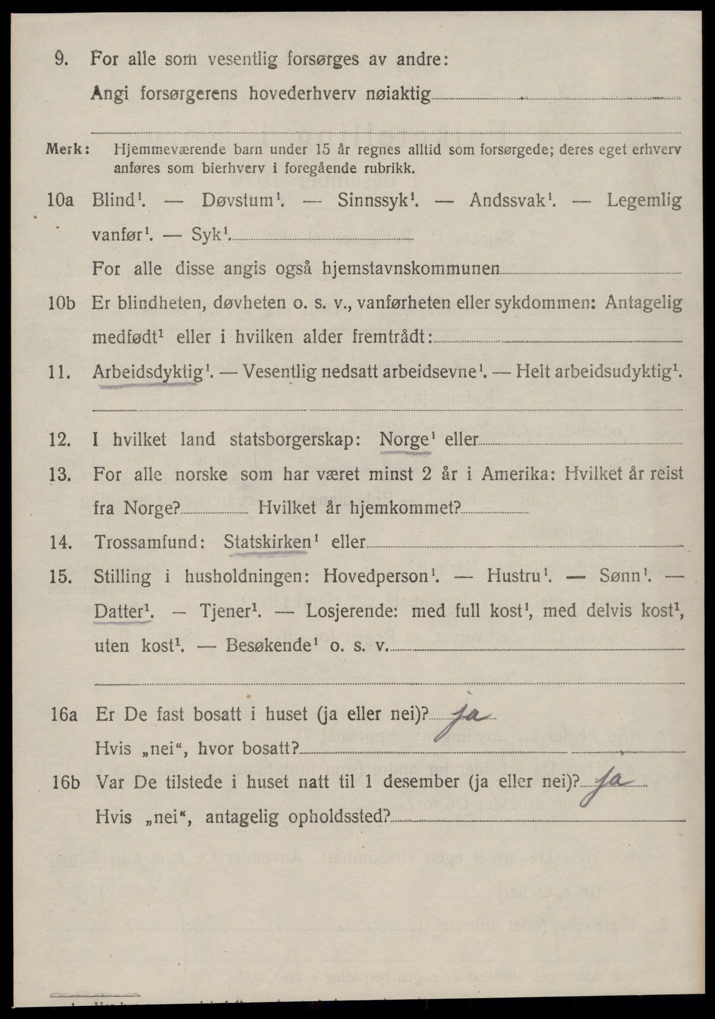 SAT, 1920 census for Borgund, 1920, p. 18641