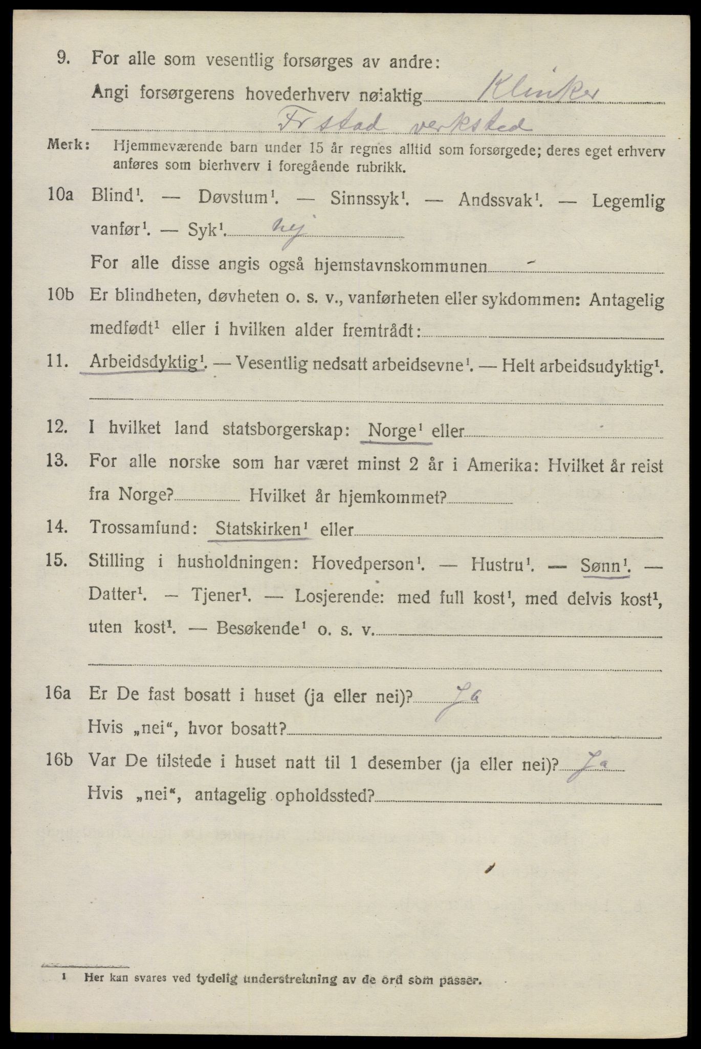 SAO, 1920 census for Glemmen, 1920, p. 18552