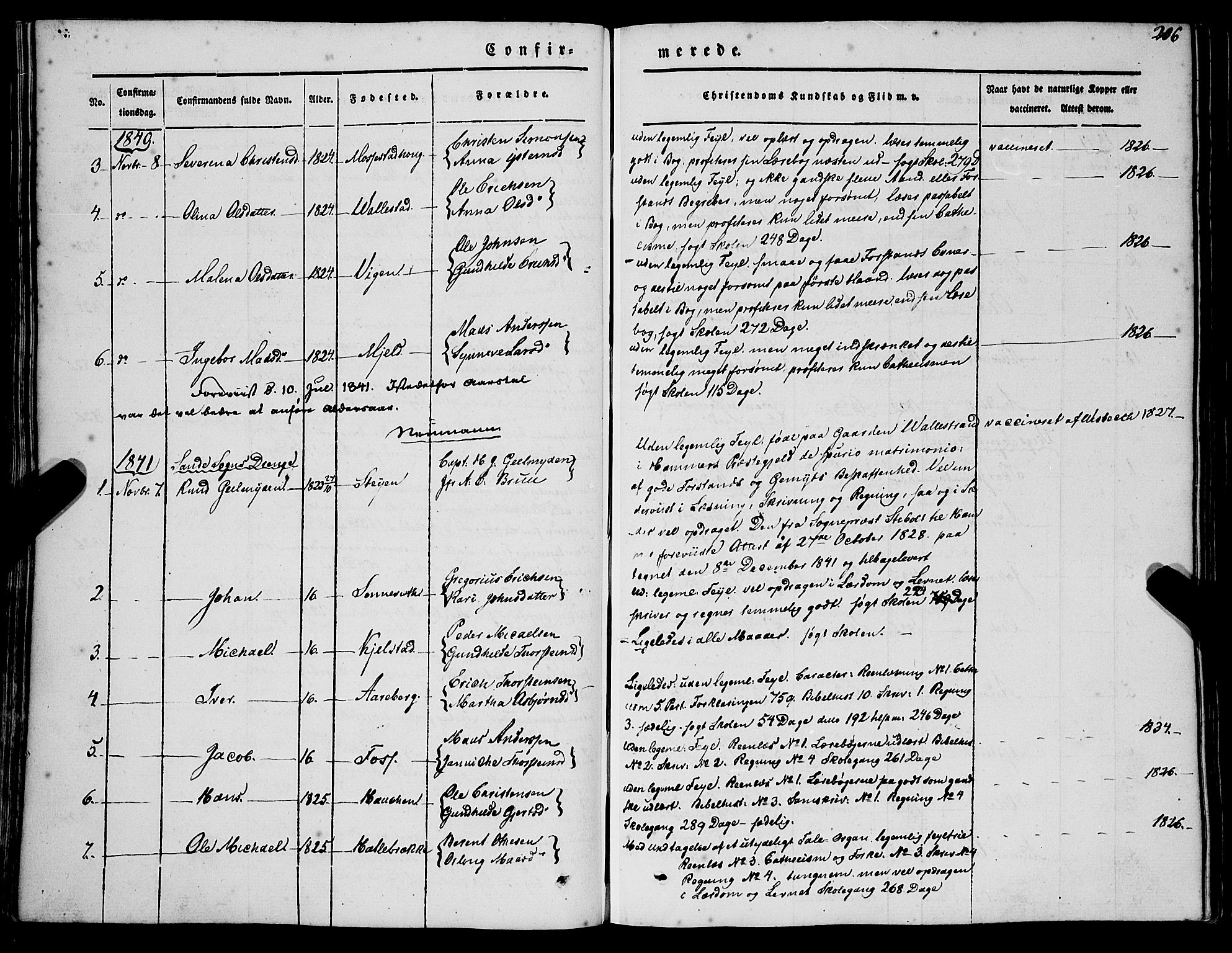 Gaular sokneprestembete, AV/SAB-A-80001/H/Haa: Parish register (official) no. A 4I, 1840-1859, p. 206