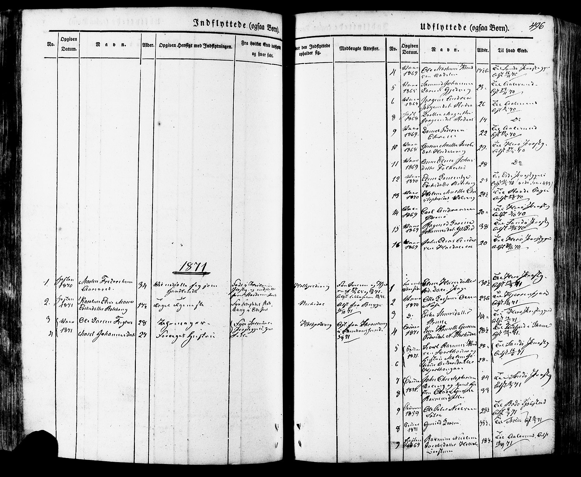 Ministerialprotokoller, klokkerbøker og fødselsregistre - Møre og Romsdal, SAT/A-1454/511/L0140: Parish register (official) no. 511A07, 1851-1878, p. 496