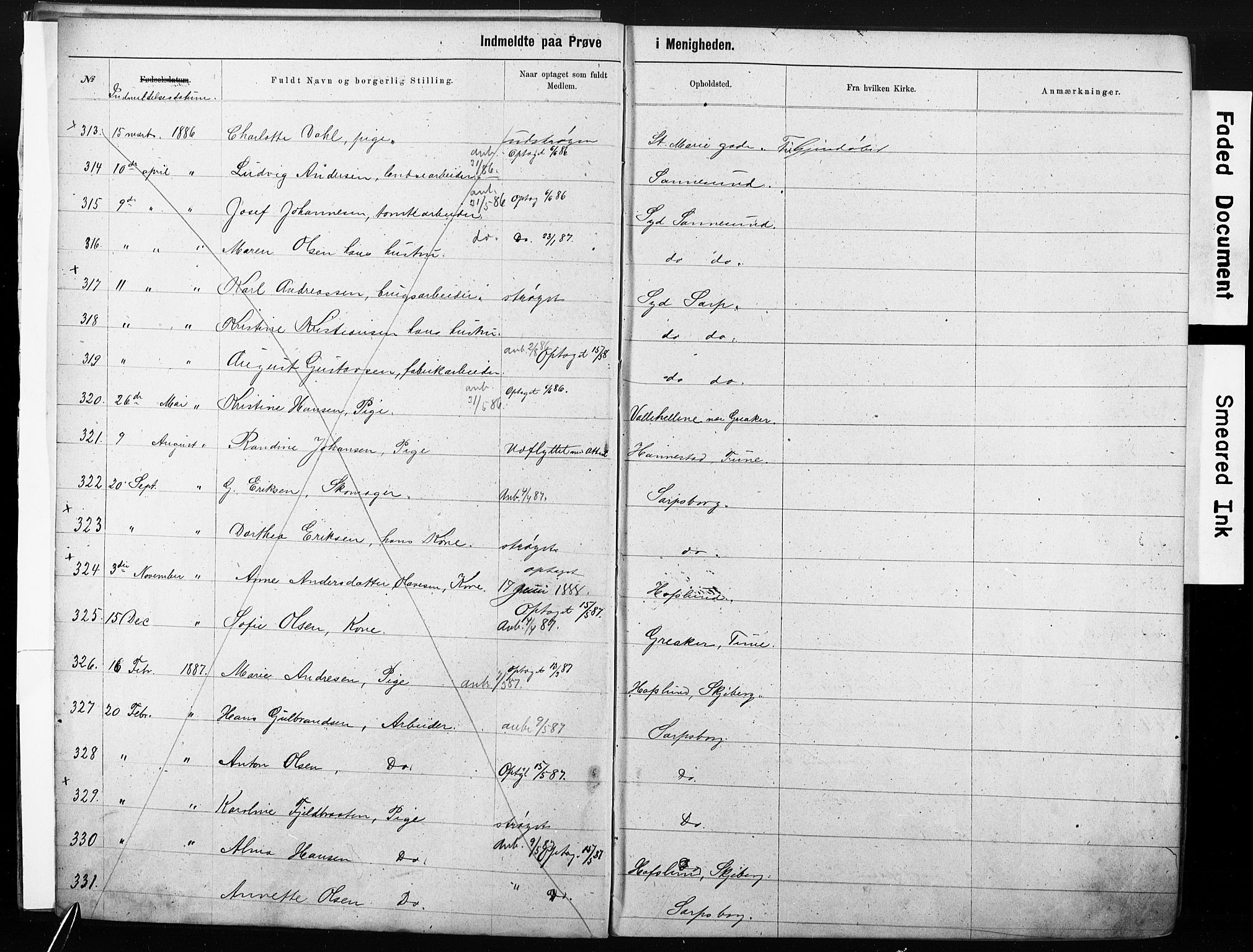 Sarpsborg metodistkirke, AV/SAO-PAO-0233/A/L0003: Dissenter register no. 3, 1856-1893