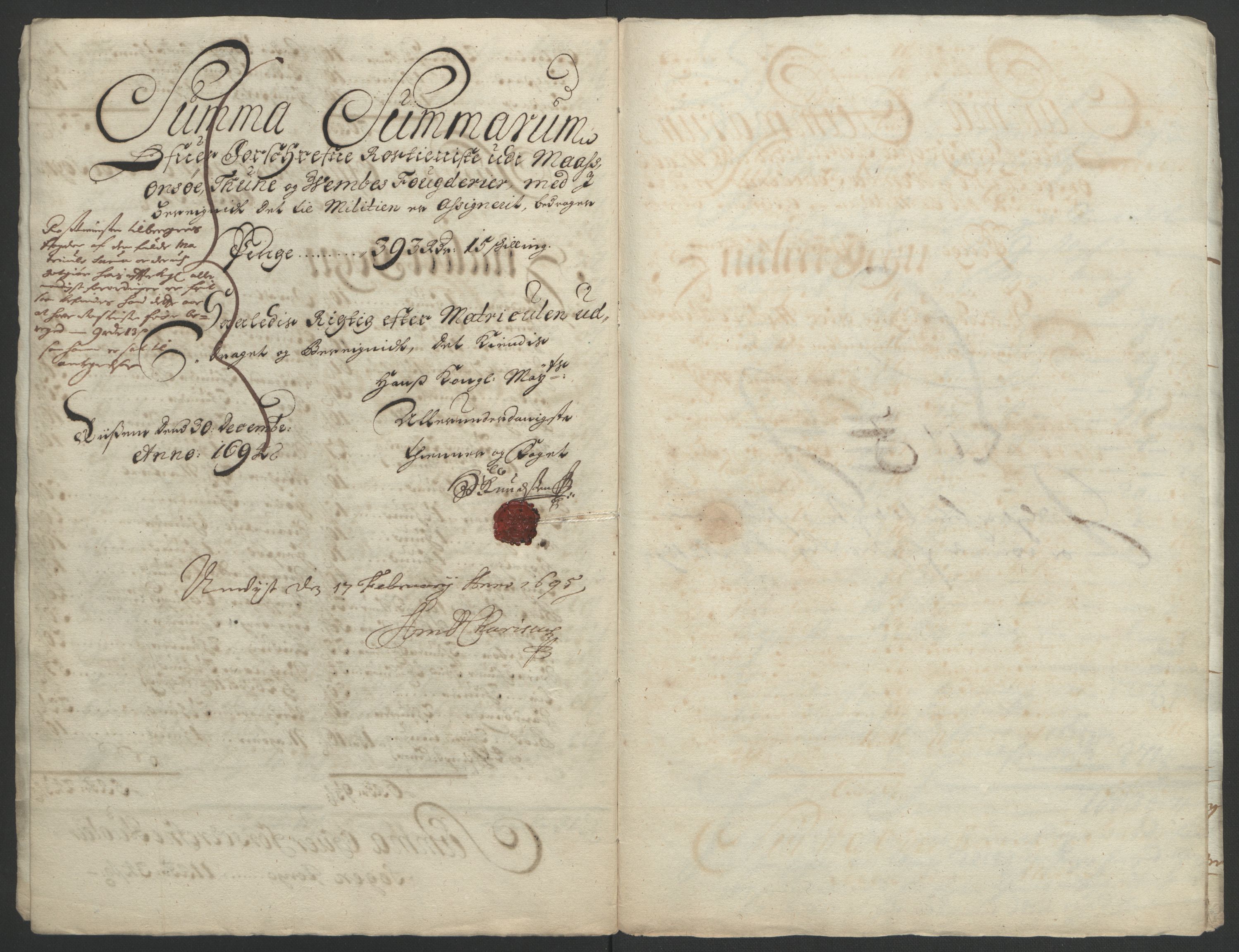 Rentekammeret inntil 1814, Reviderte regnskaper, Fogderegnskap, AV/RA-EA-4092/R03/L0121: Fogderegnskap Onsøy, Tune, Veme og Åbygge fogderi, 1694, p. 236