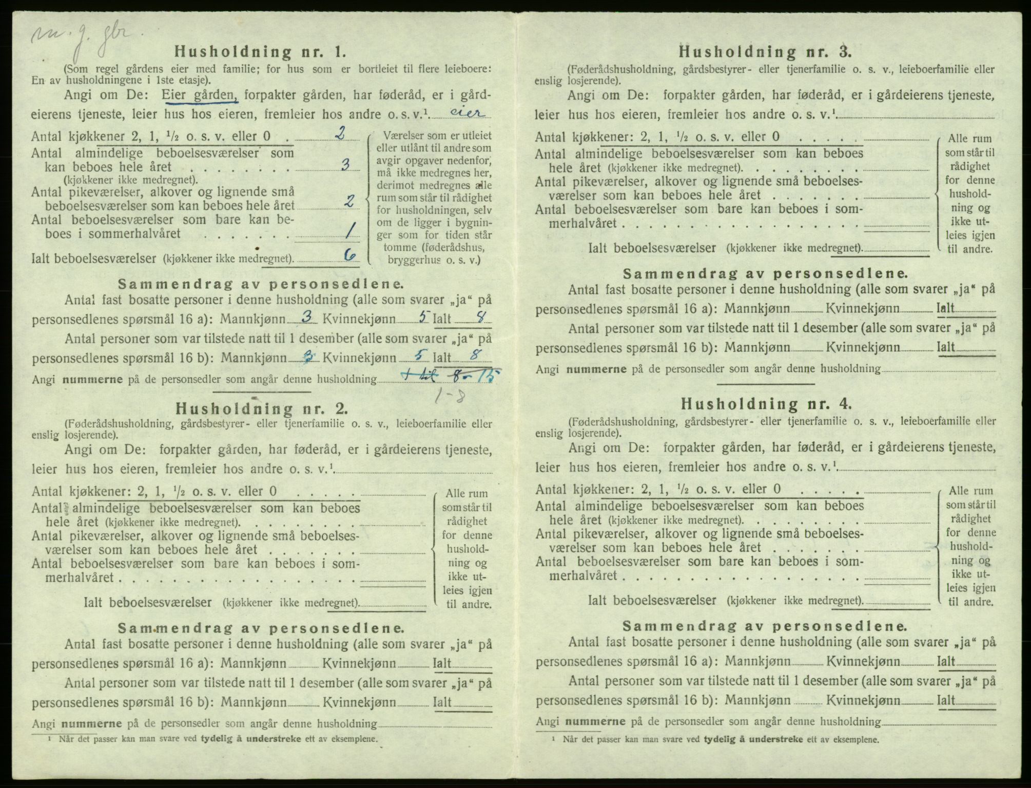 SAB, 1920 census for Moster, 1920, p. 184