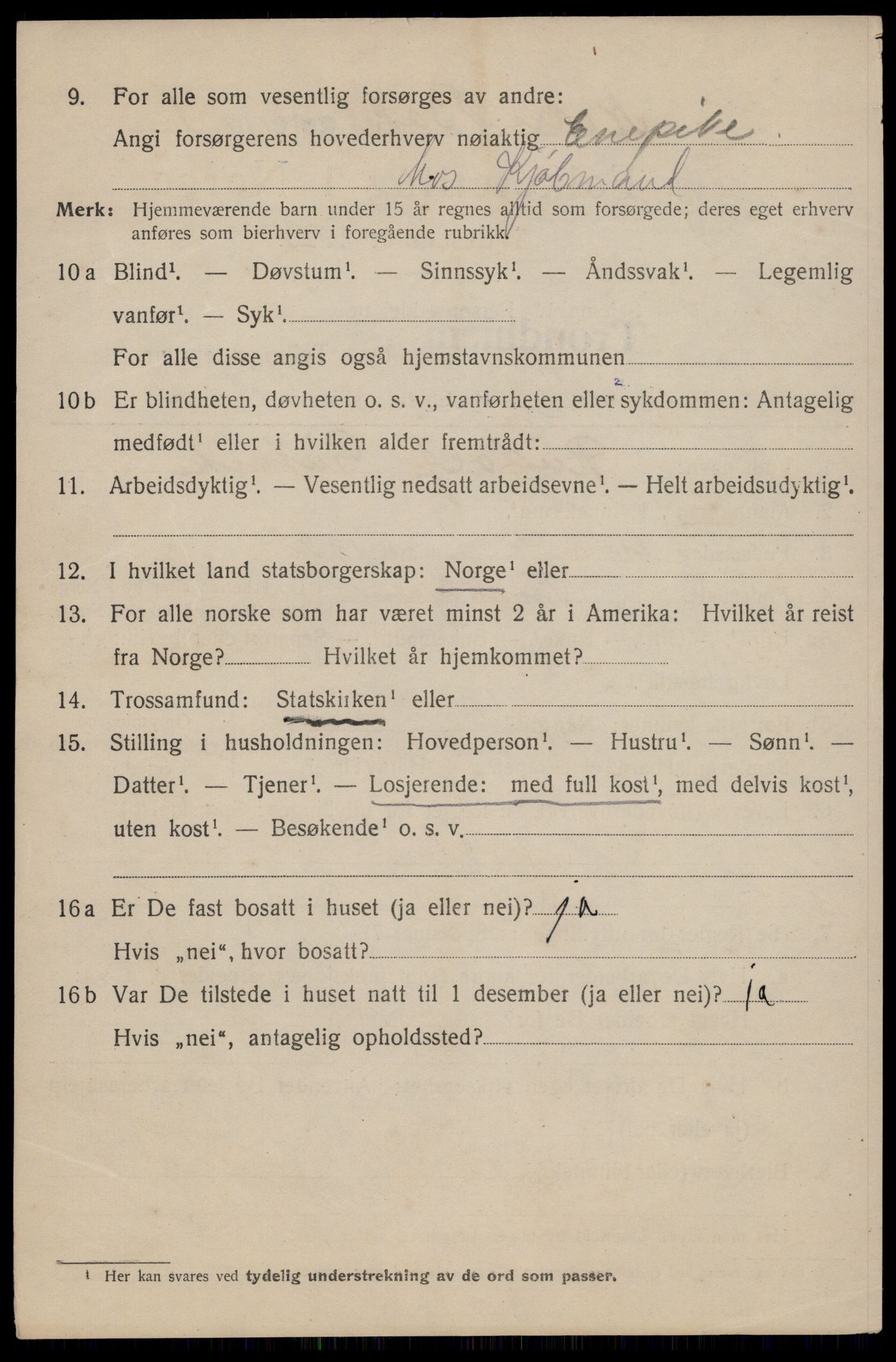 SAT, 1920 census for Trondheim, 1920, p. 103721