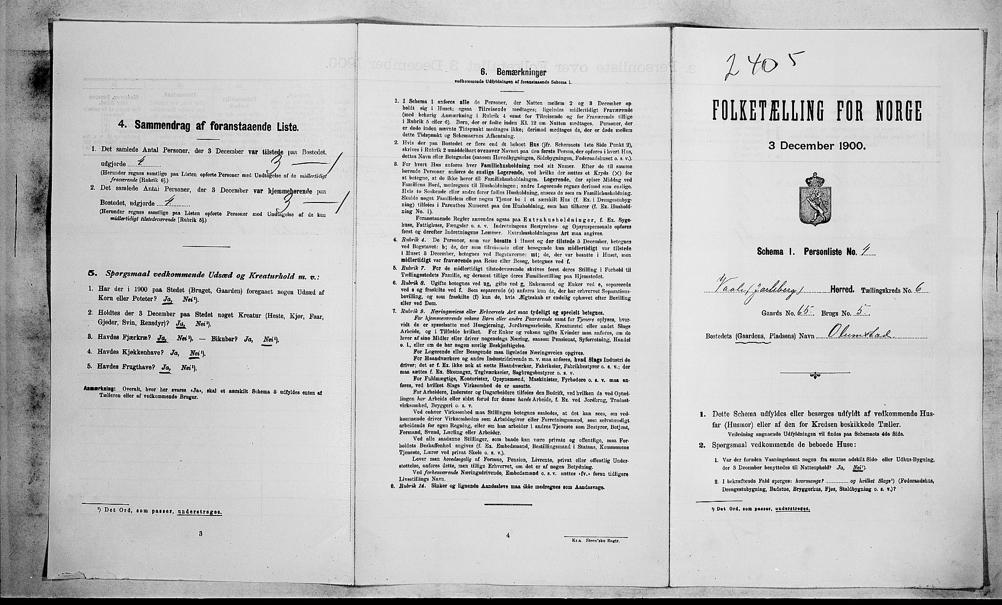 RA, 1900 census for Våle, 1900, p. 703