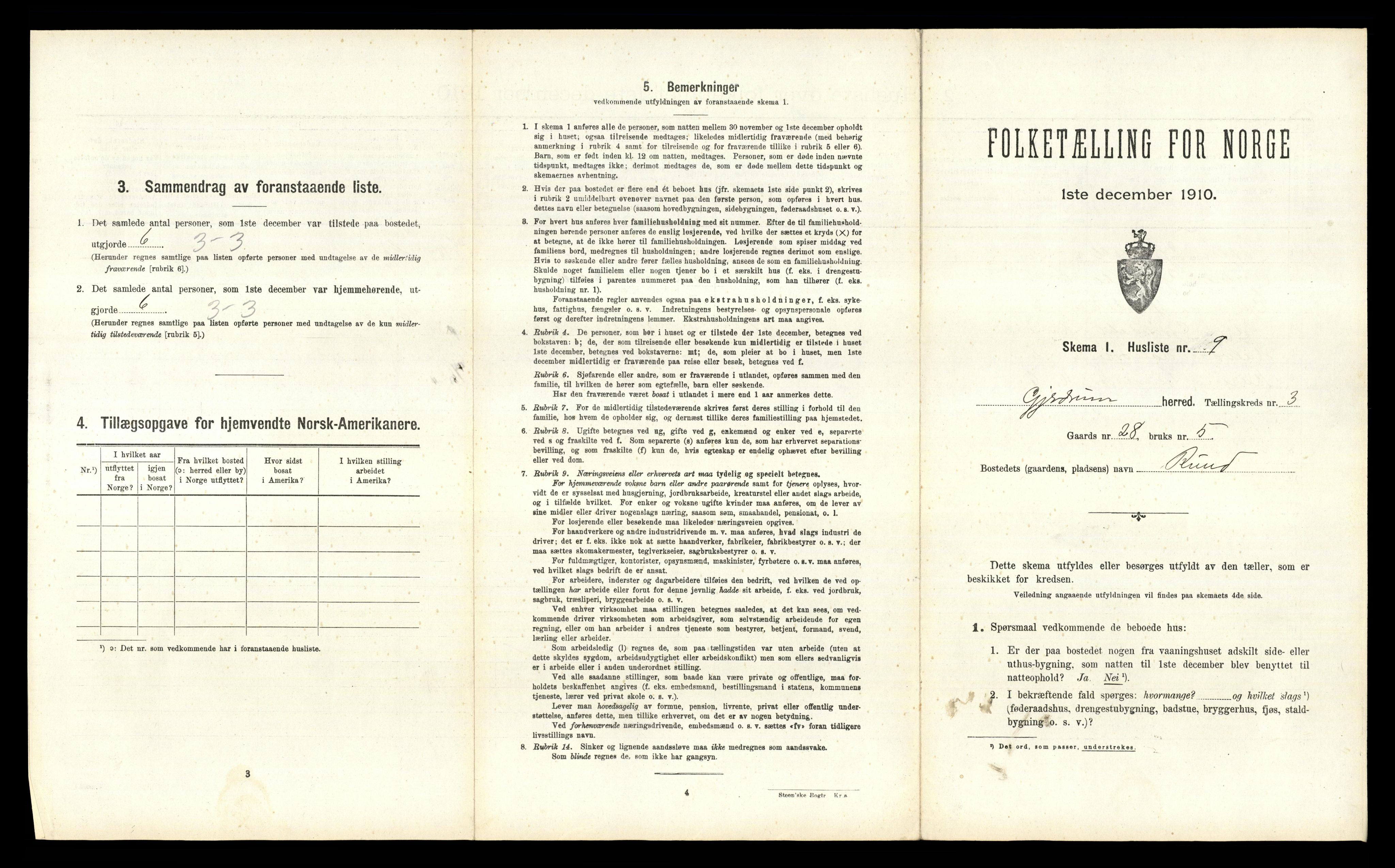 RA, 1910 census for Gjerdrum, 1910, p. 295