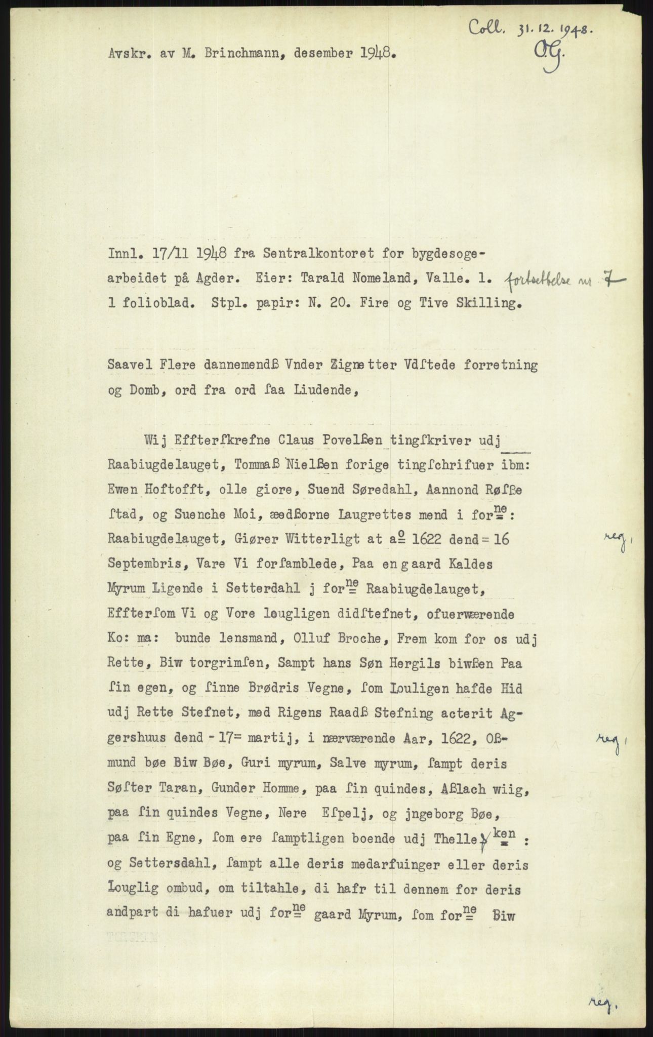 Samlinger til kildeutgivelse, Diplomavskriftsamlingen, AV/RA-EA-4053/H/Ha, p. 3573