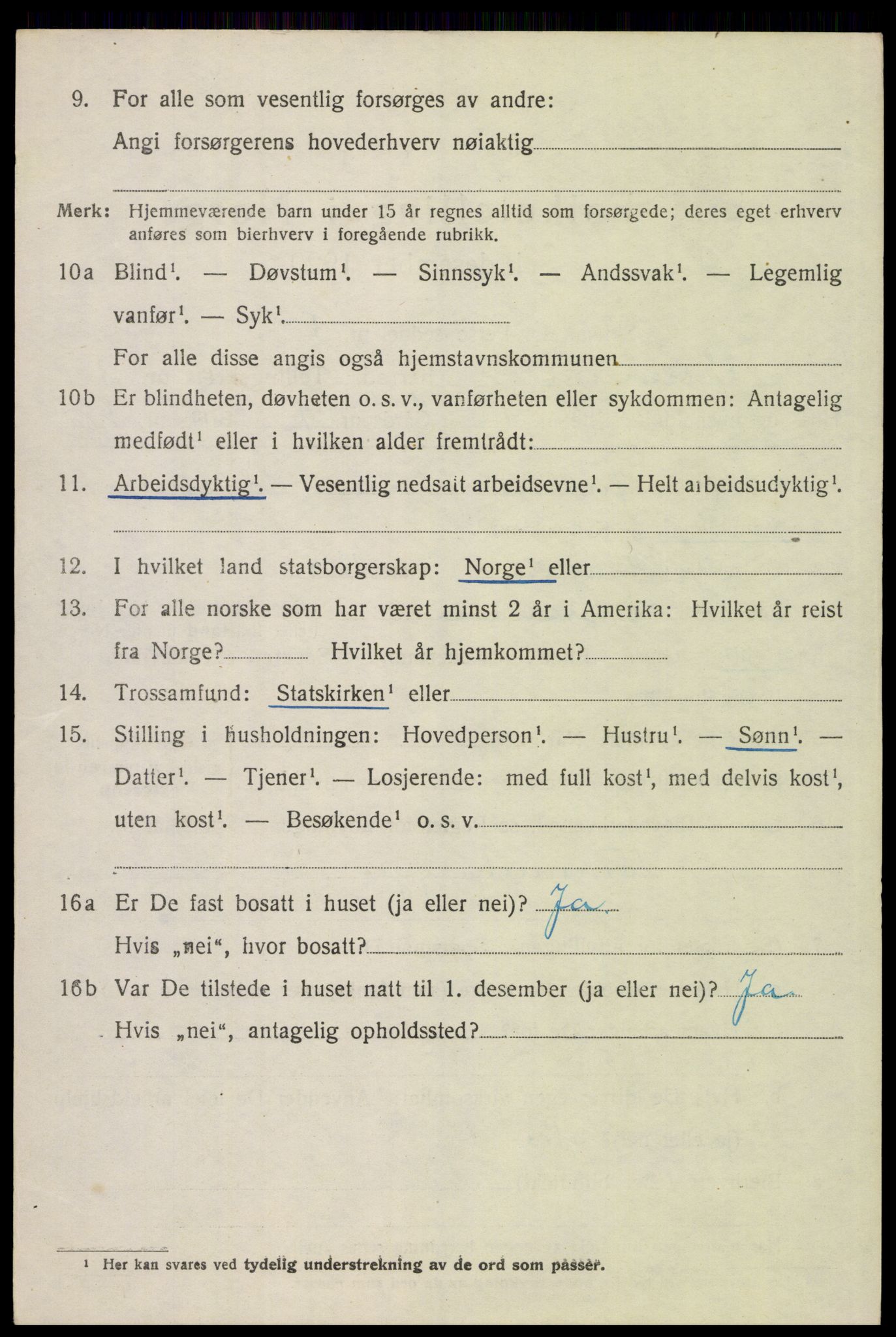 SAH, 1920 census for Elverum, 1920, p. 5989