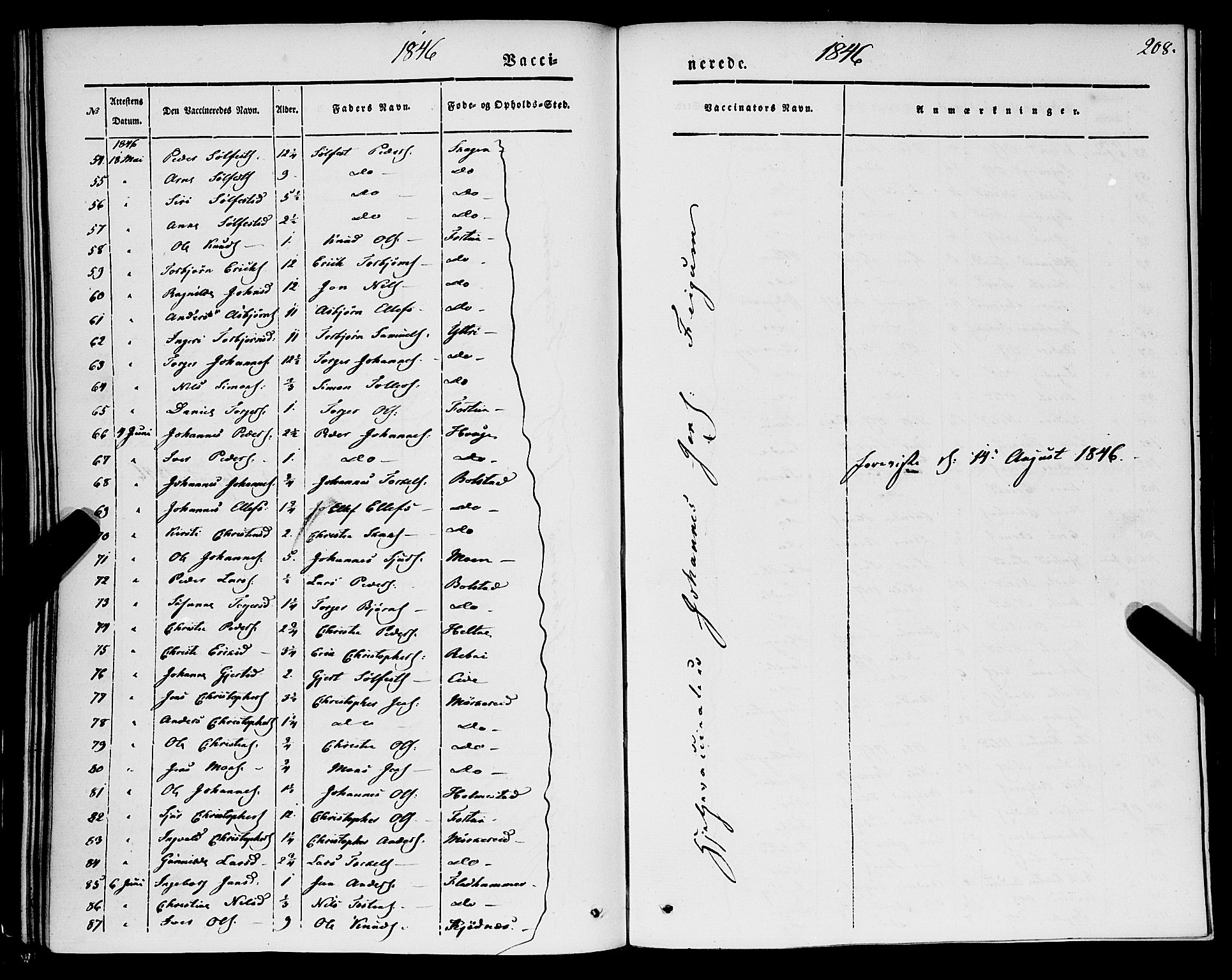 Luster sokneprestembete, AV/SAB-A-81101/H/Haa/Haaa/L0006: Parish register (official) no. A 6, 1840-1848, p. 208