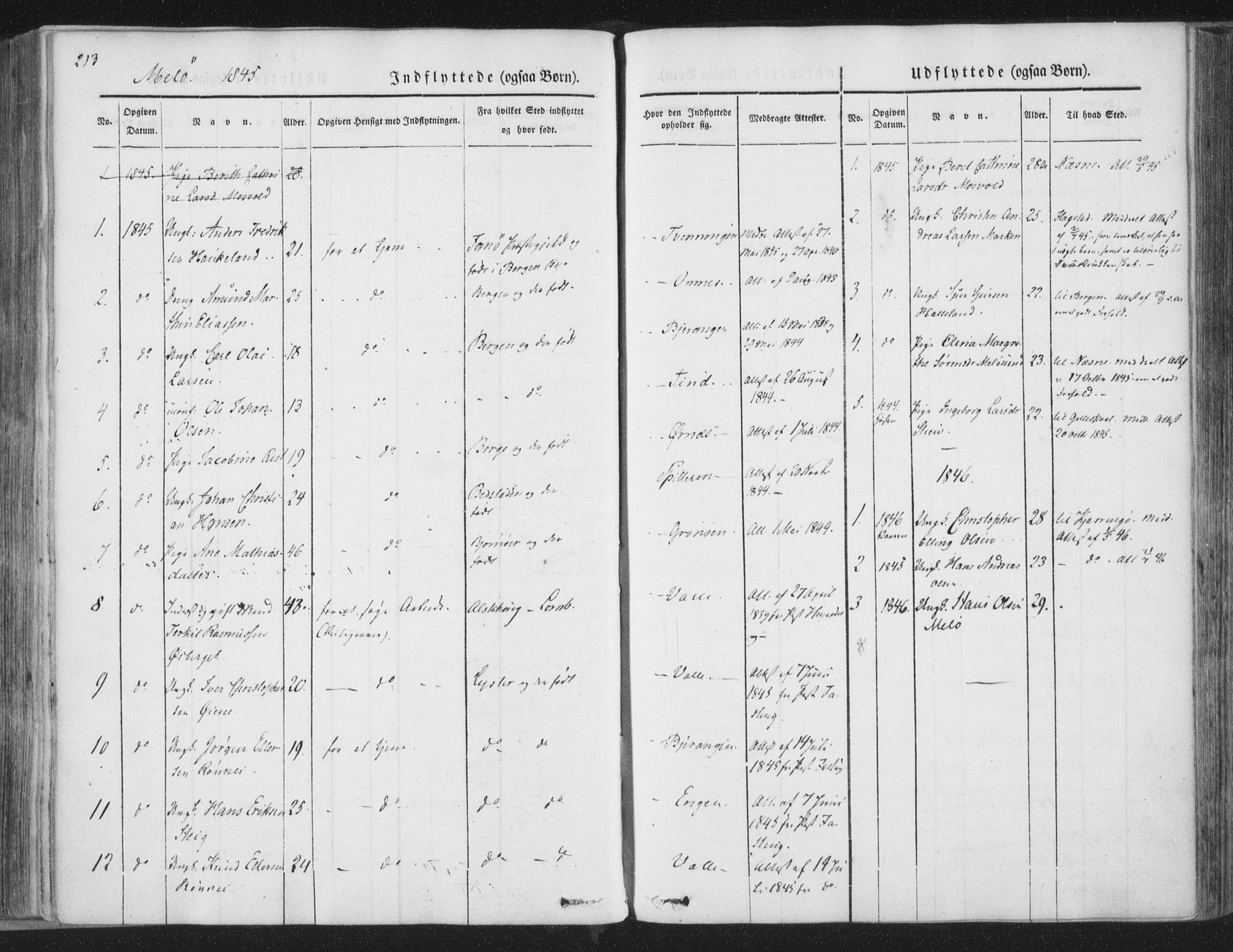 Ministerialprotokoller, klokkerbøker og fødselsregistre - Nordland, AV/SAT-A-1459/841/L0604: Parish register (official) no. 841A09 /2, 1845-1862, p. 213