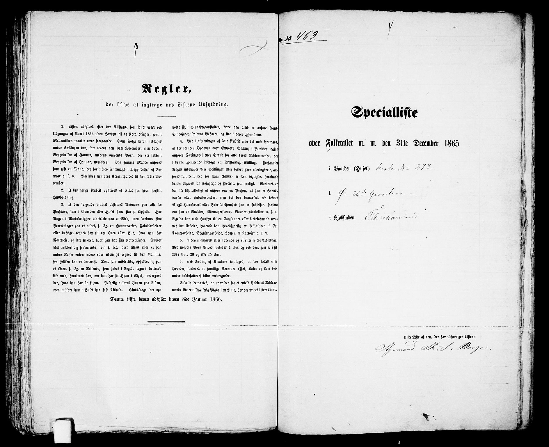 RA, 1865 census for Kristiansand, 1865, p. 948