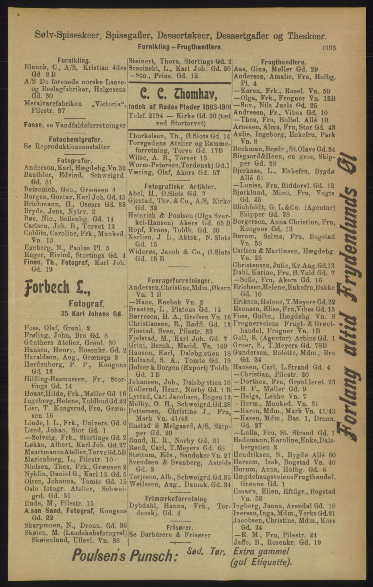 Kristiania/Oslo adressebok, PUBL/-, 1906, p. 1393