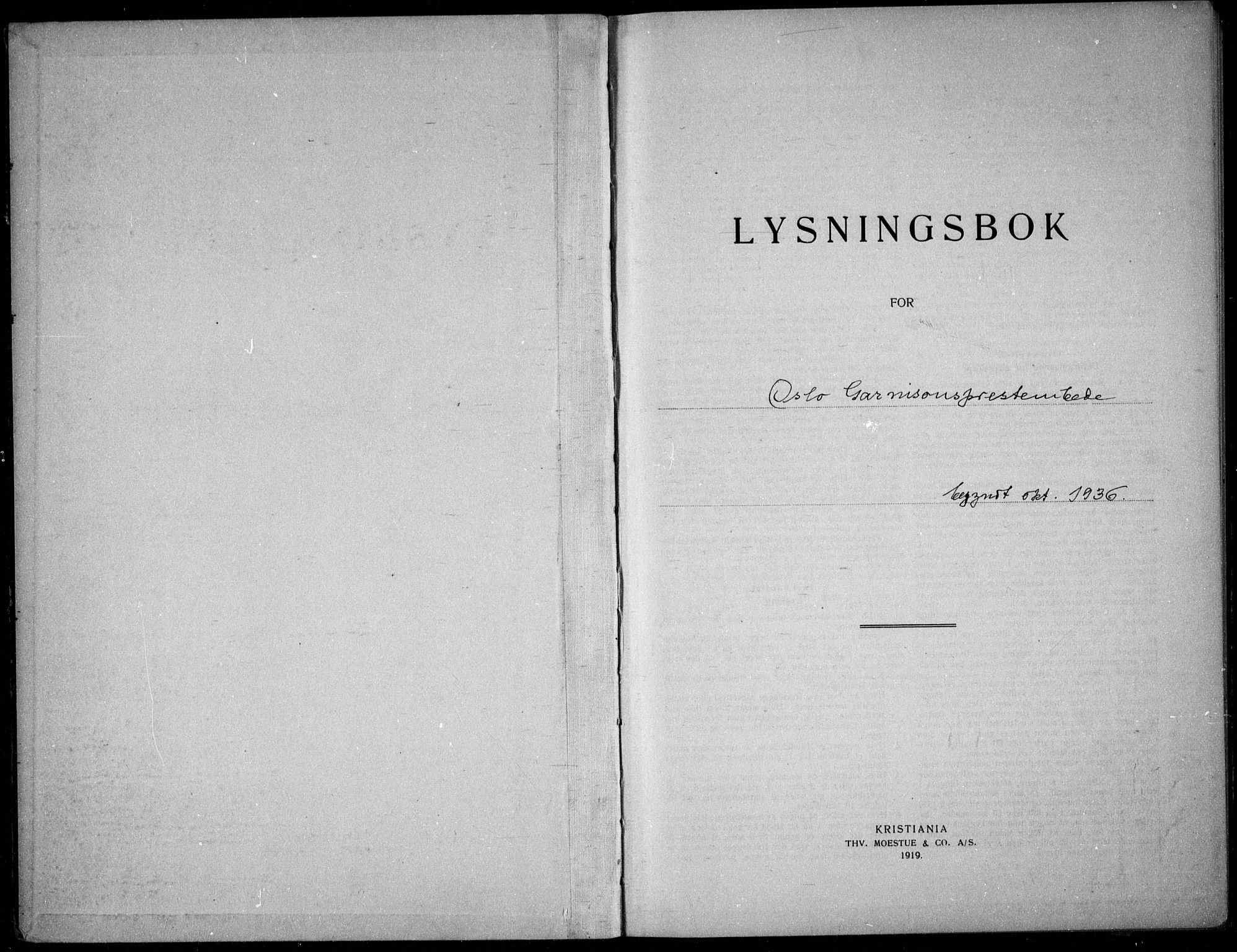 Garnisonsmenigheten Kirkebøker, AV/SAO-A-10846/H/Ha/L0012: Banns register no. I 12, 1936-1938