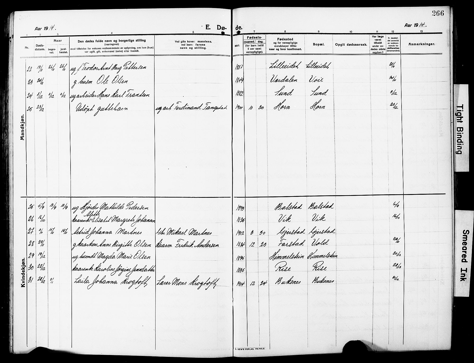 Ministerialprotokoller, klokkerbøker og fødselsregistre - Nordland, AV/SAT-A-1459/881/L1169: Parish register (copy) no. 881C06, 1912-1930, p. 266