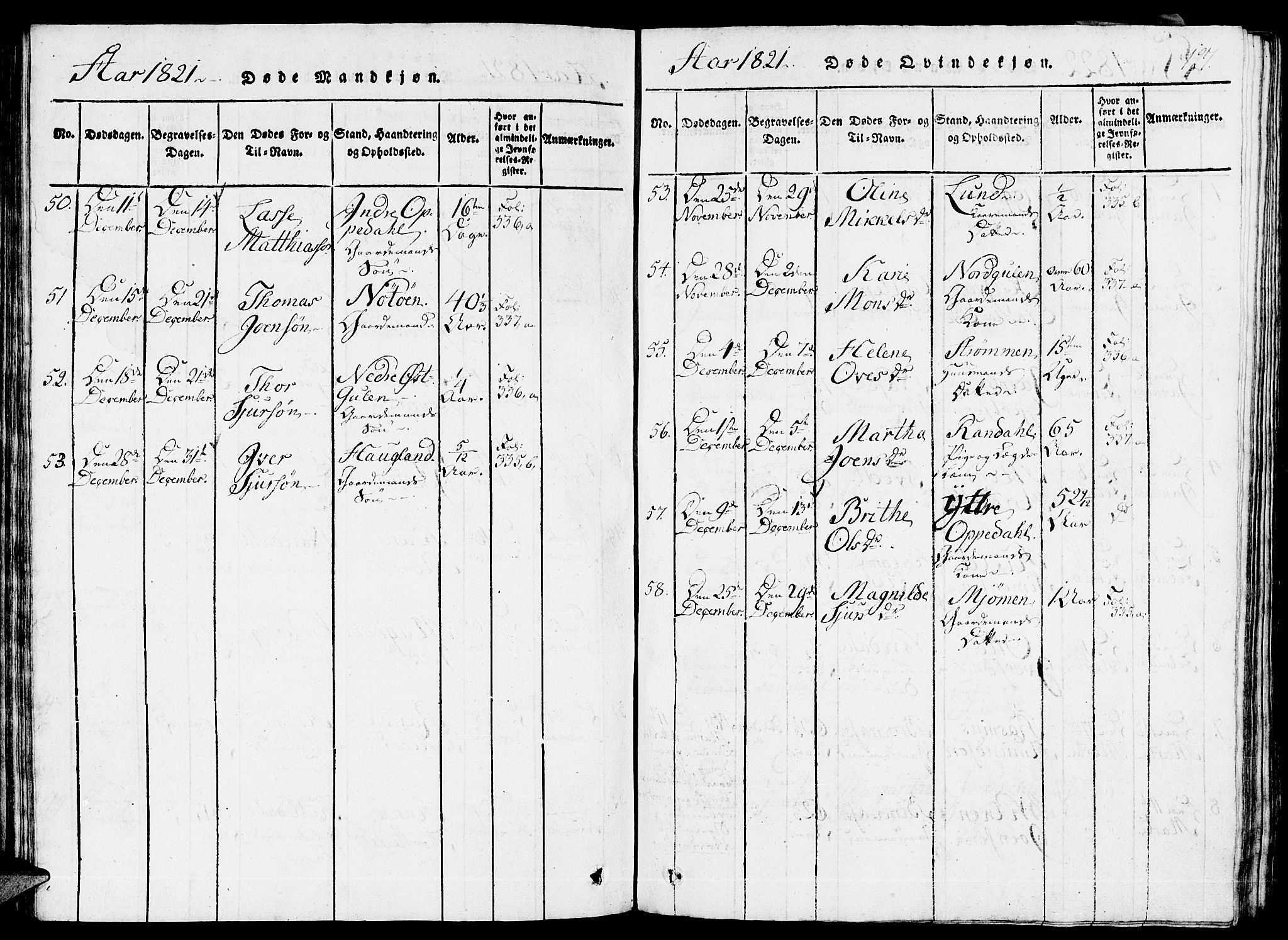 Gulen sokneprestembete, SAB/A-80201/H/Haa/Haaa/L0018: Parish register (official) no. A 18, 1816-1825, p. 127