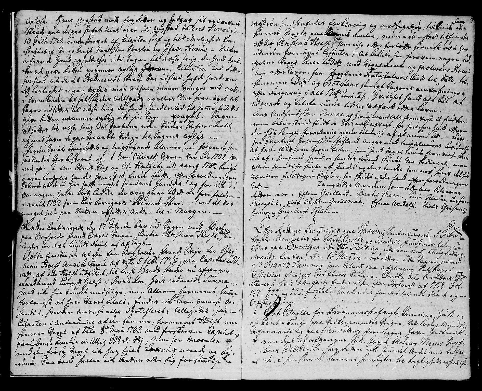 Namdal sorenskriveri, AV/SAT-A-4133/1/1/1A/L0006: Tingbok, 1734-1738, p. 6b-7a