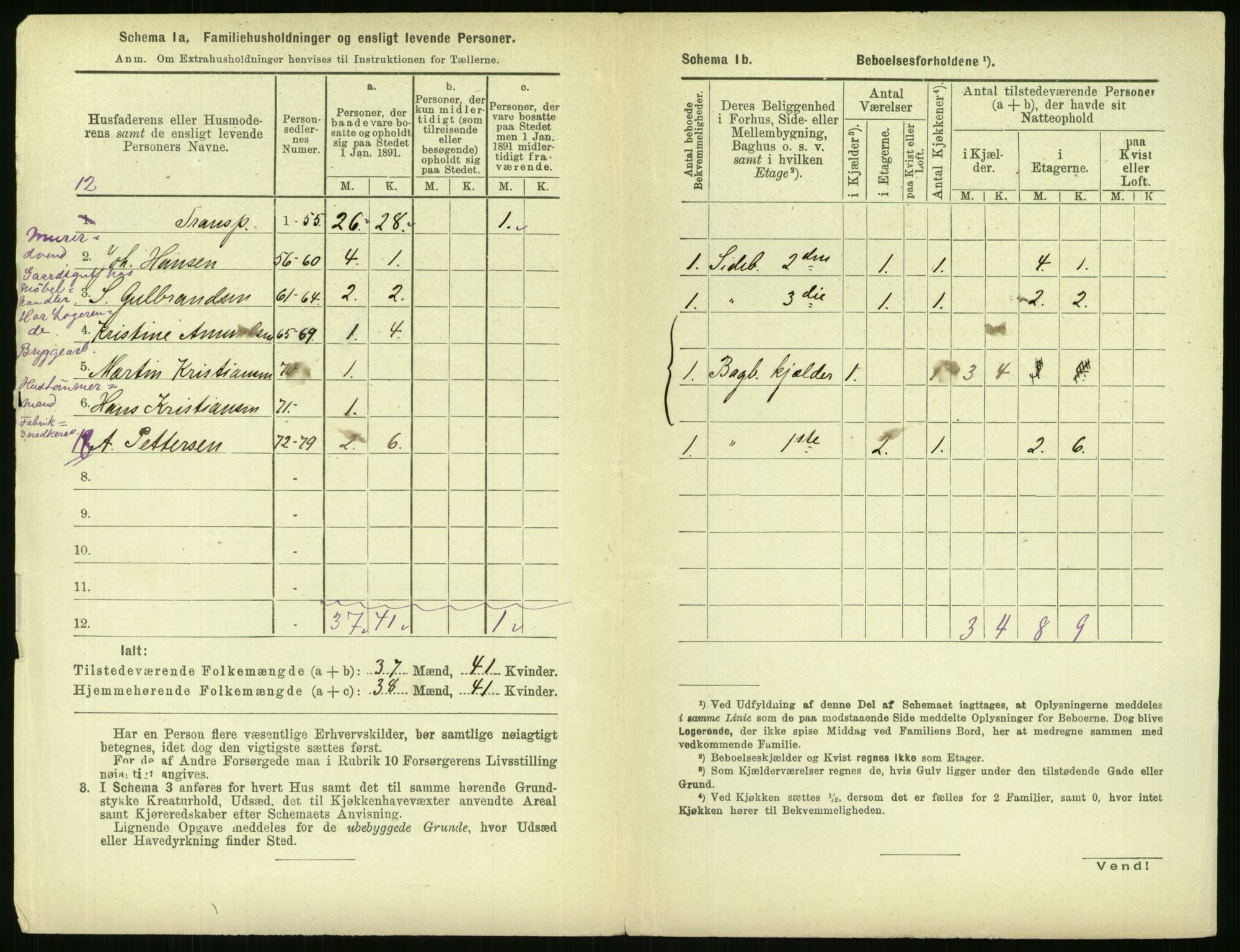 RA, 1891 census for 0301 Kristiania, 1891, p. 167483