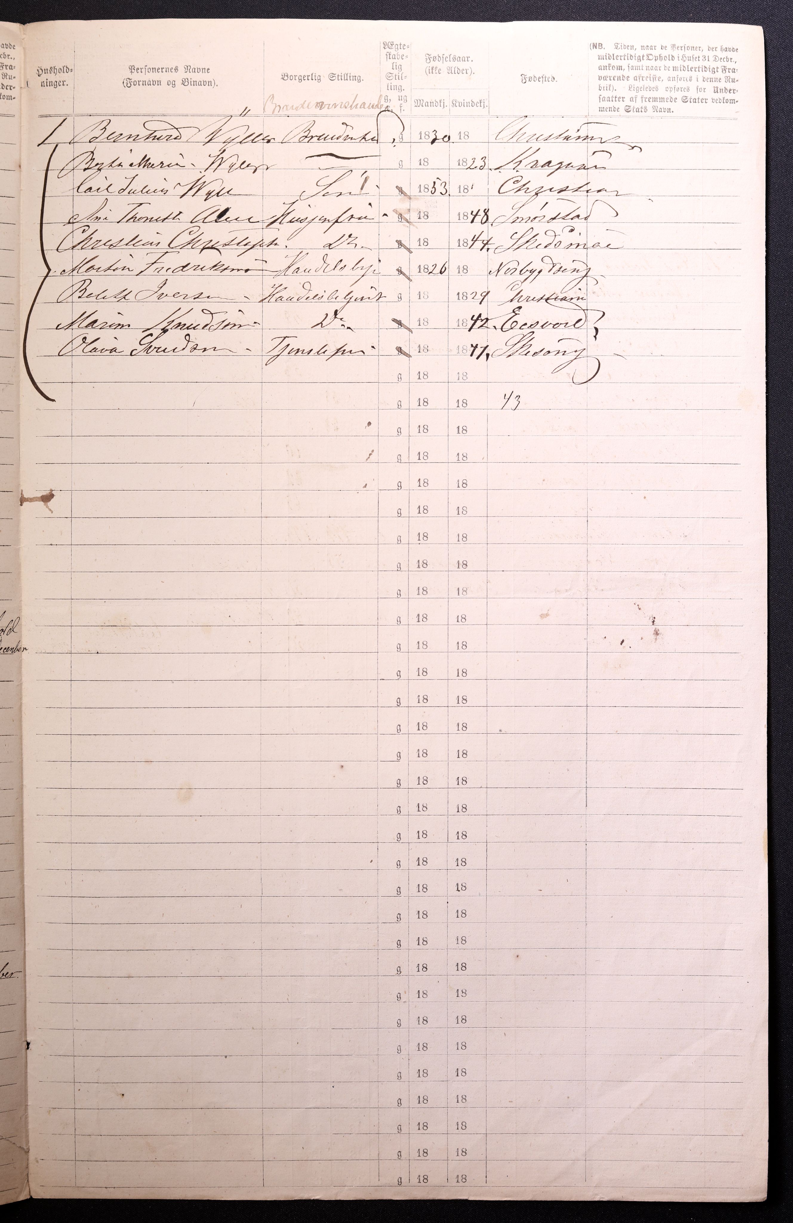 RA, 1870 census for 0301 Kristiania, 1870, p. 1959