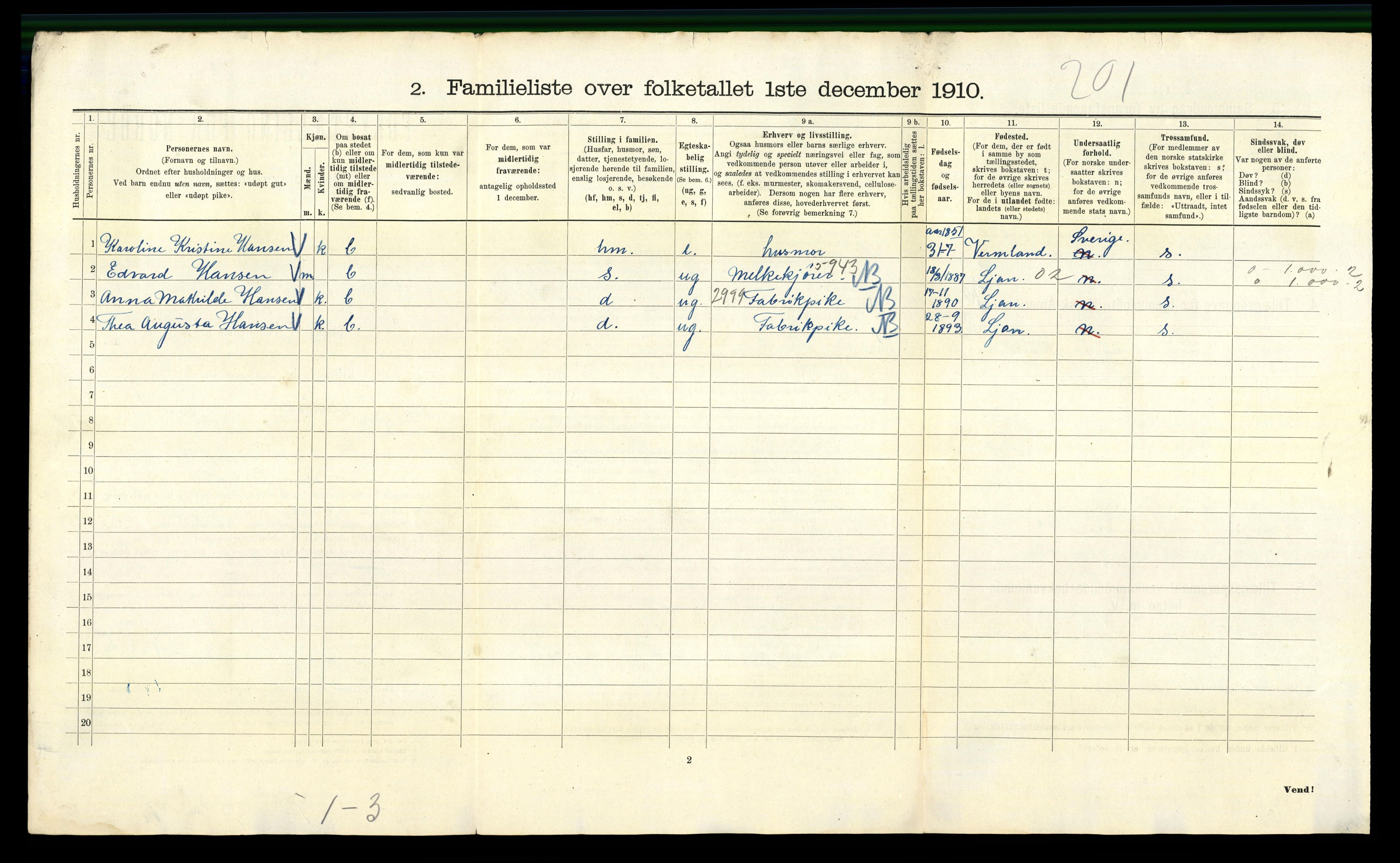 RA, 1910 census for Kristiania, 1910, p. 114144