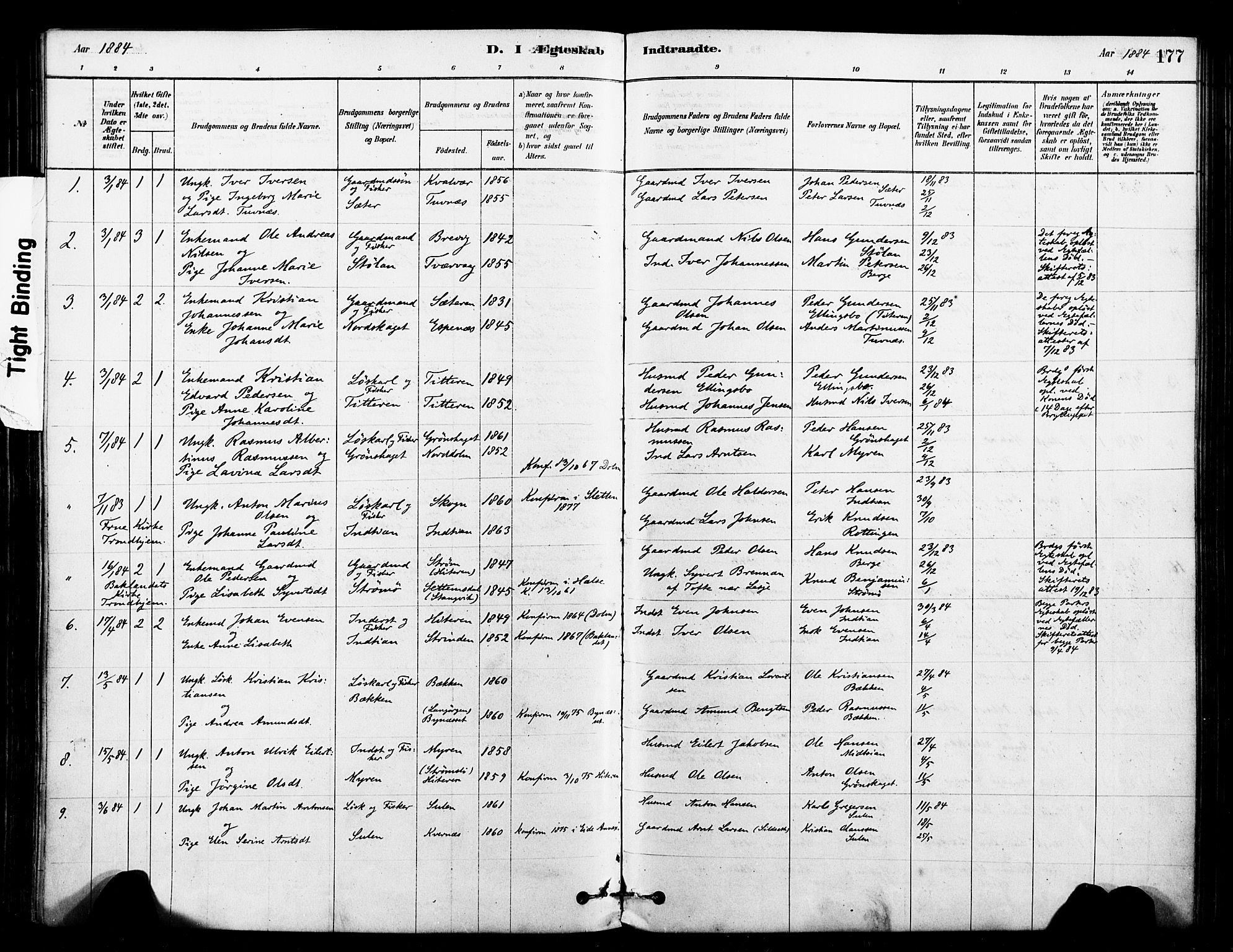 Ministerialprotokoller, klokkerbøker og fødselsregistre - Sør-Trøndelag, SAT/A-1456/640/L0578: Parish register (official) no. 640A03, 1879-1889, p. 177