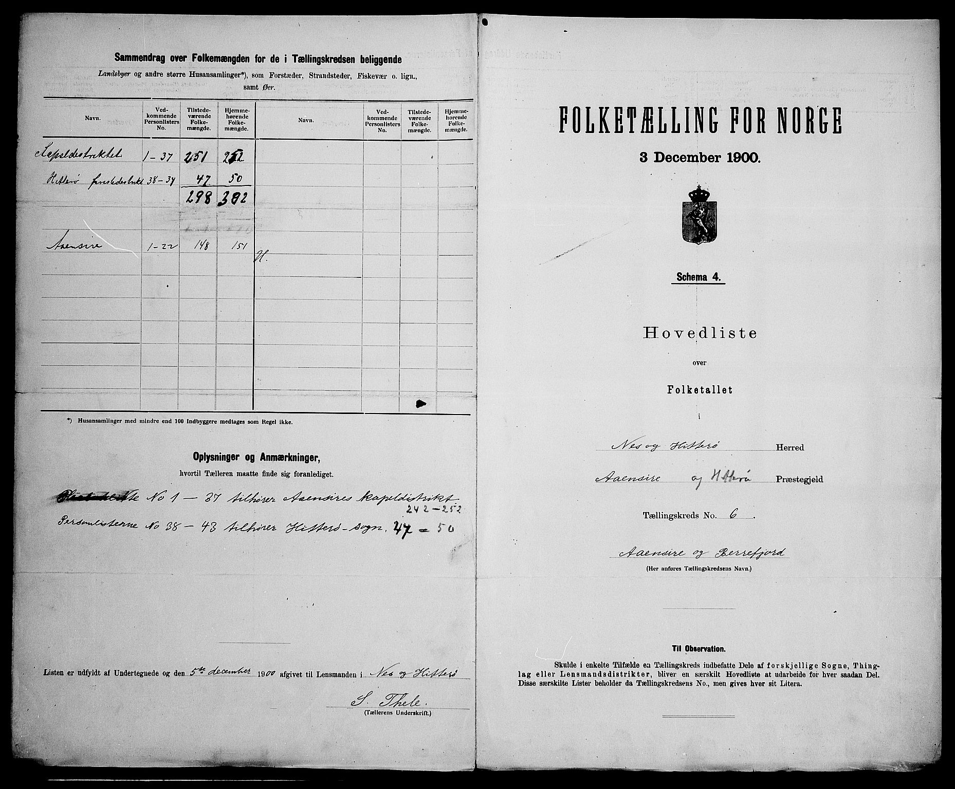 SAK, 1900 census for Hidra, 1900, p. 27