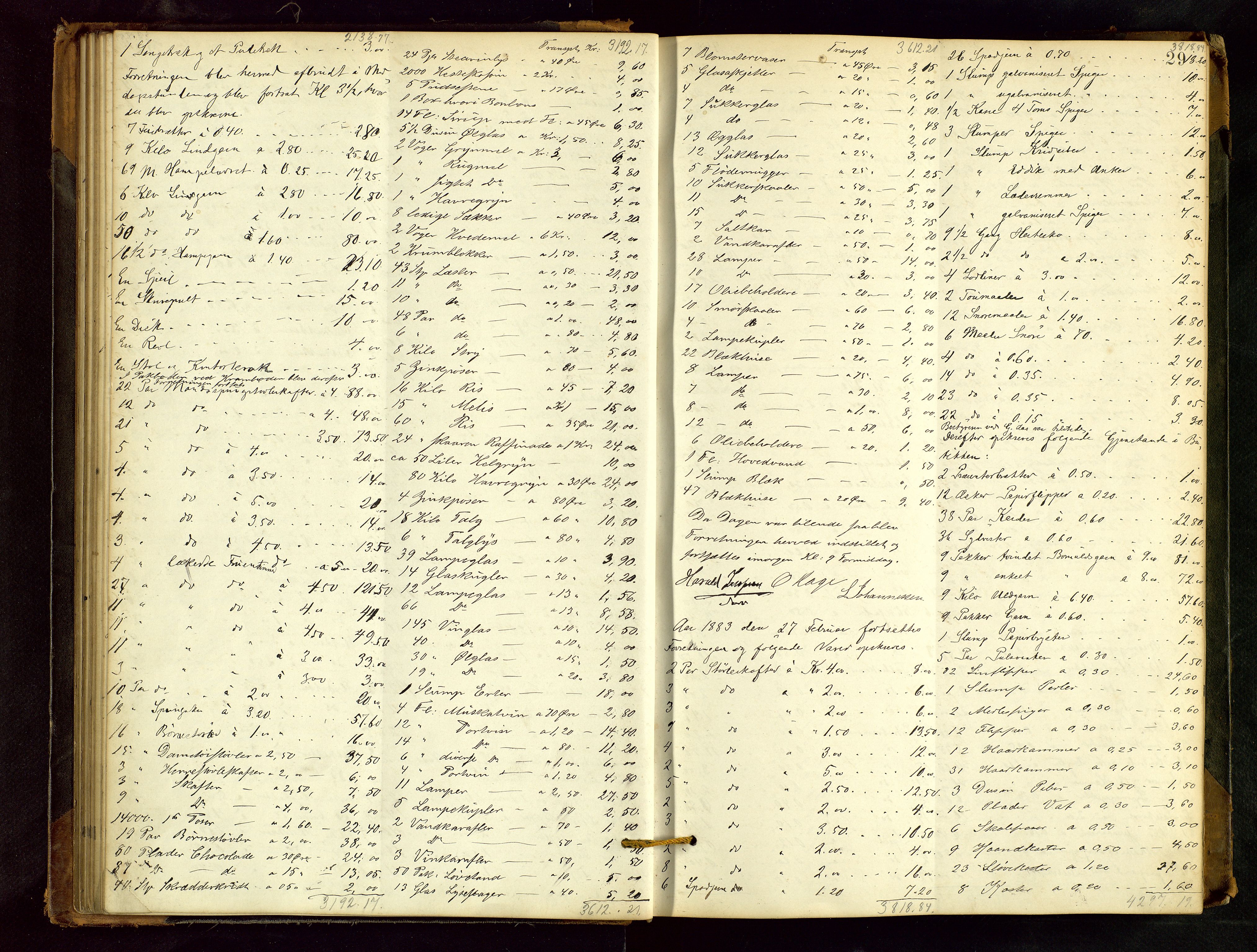 Haugesund tingrett, AV/SAST-A-101415/01/IV/IVB/L0002: Skifteregistreringsprotokoll, med register, 1879-1898, p. 28b-29a