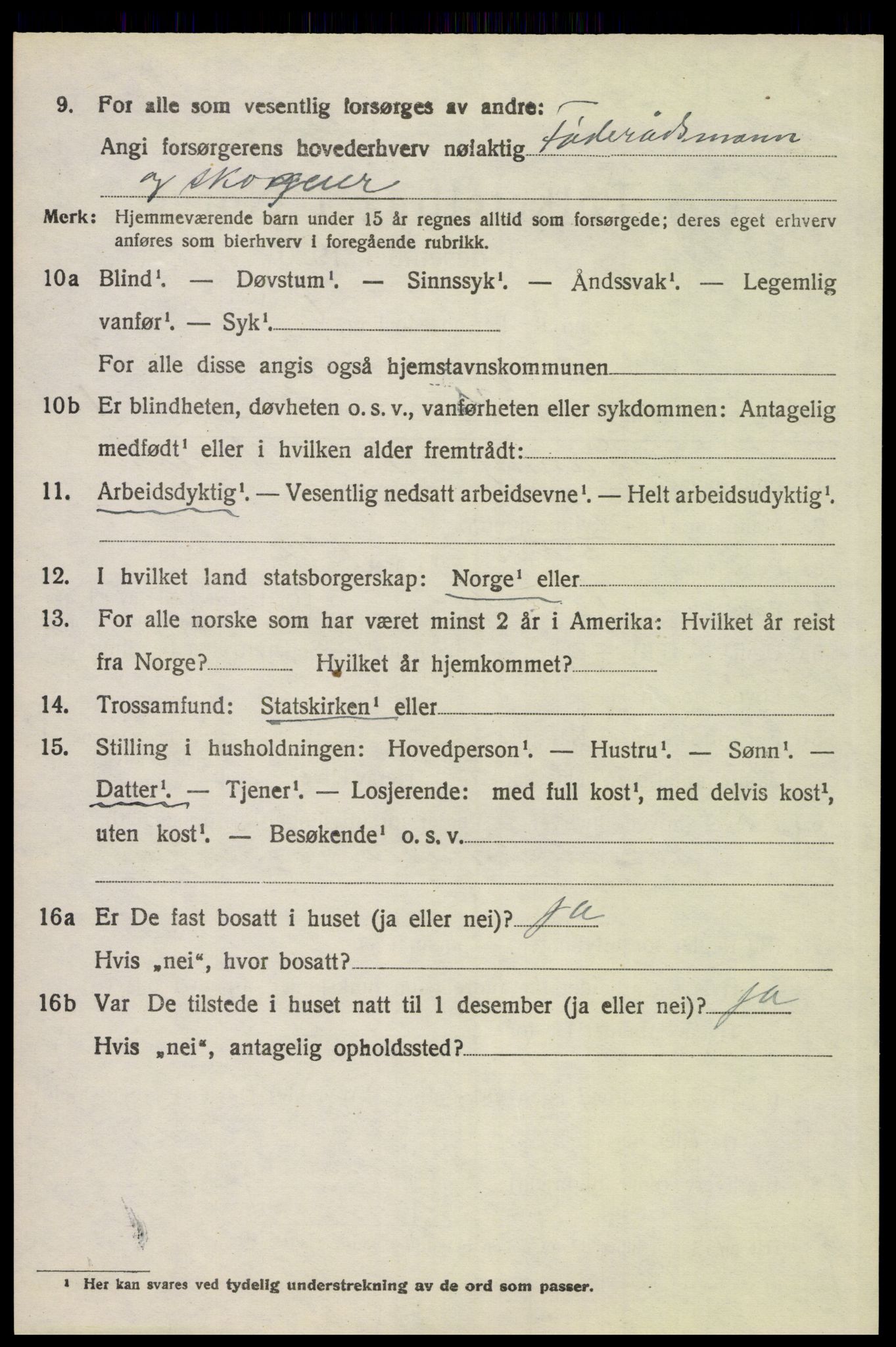 SAH, 1920 census for Vinger, 1920, p. 4393