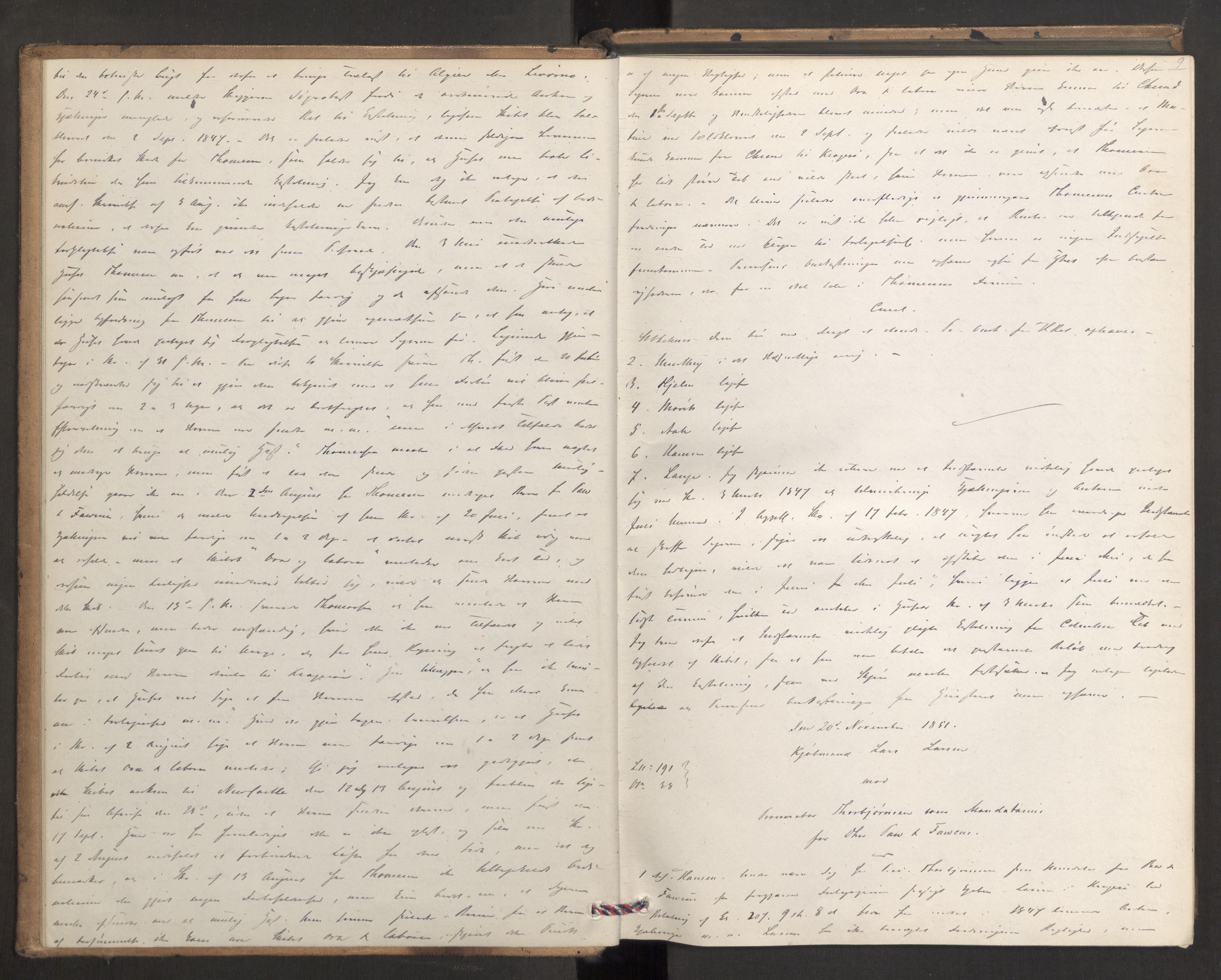 Høyesterett, AV/RA-S-1002/E/Eb/Ebb/L0045/0001: Voteringsprotokoller / Voteringsprotokoll, 1851-1852, p. 8b-9a