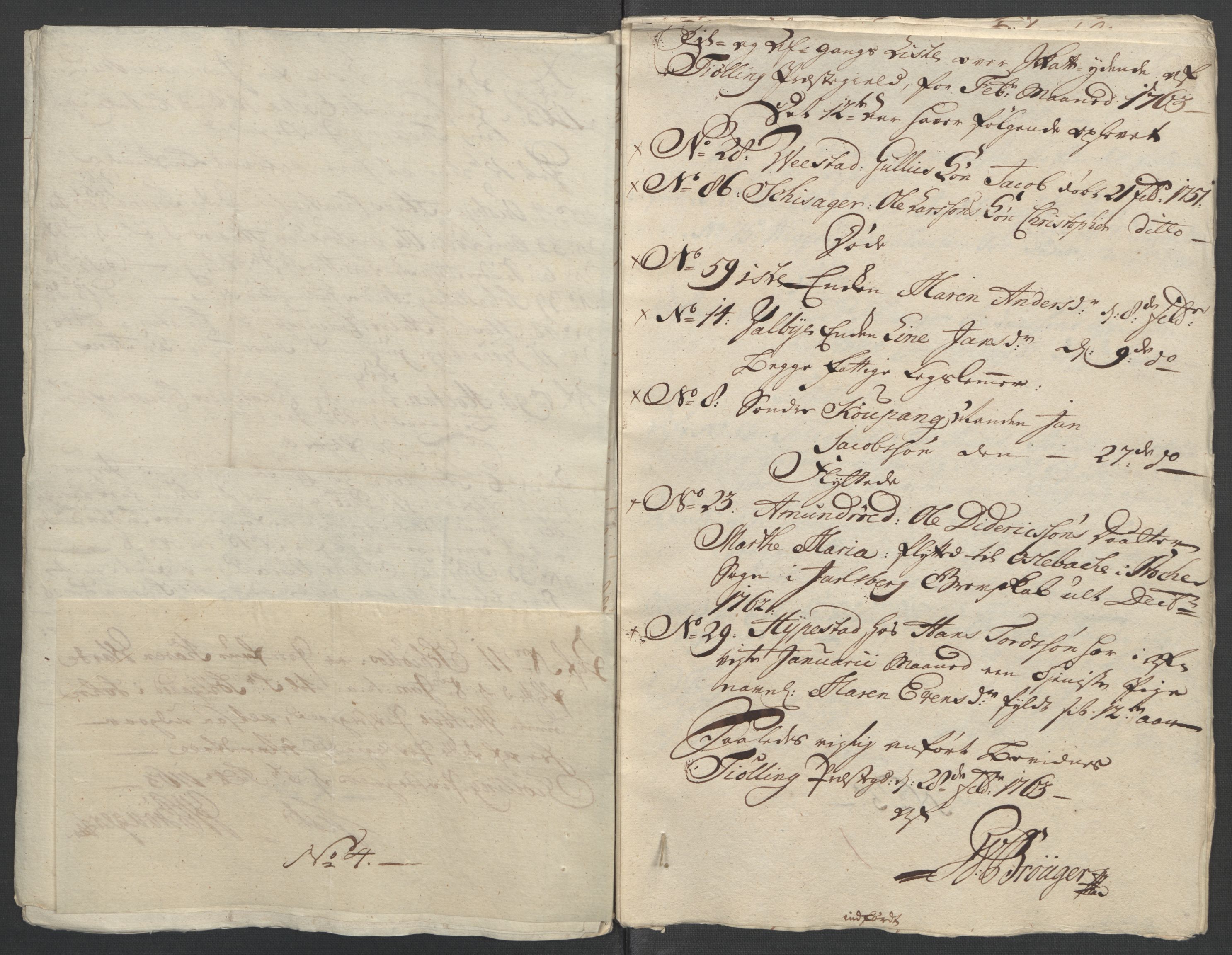 Rentekammeret inntil 1814, Reviderte regnskaper, Fogderegnskap, AV/RA-EA-4092/R33/L2033: Ekstraskatten Larvik grevskap, 1762-1764, p. 251