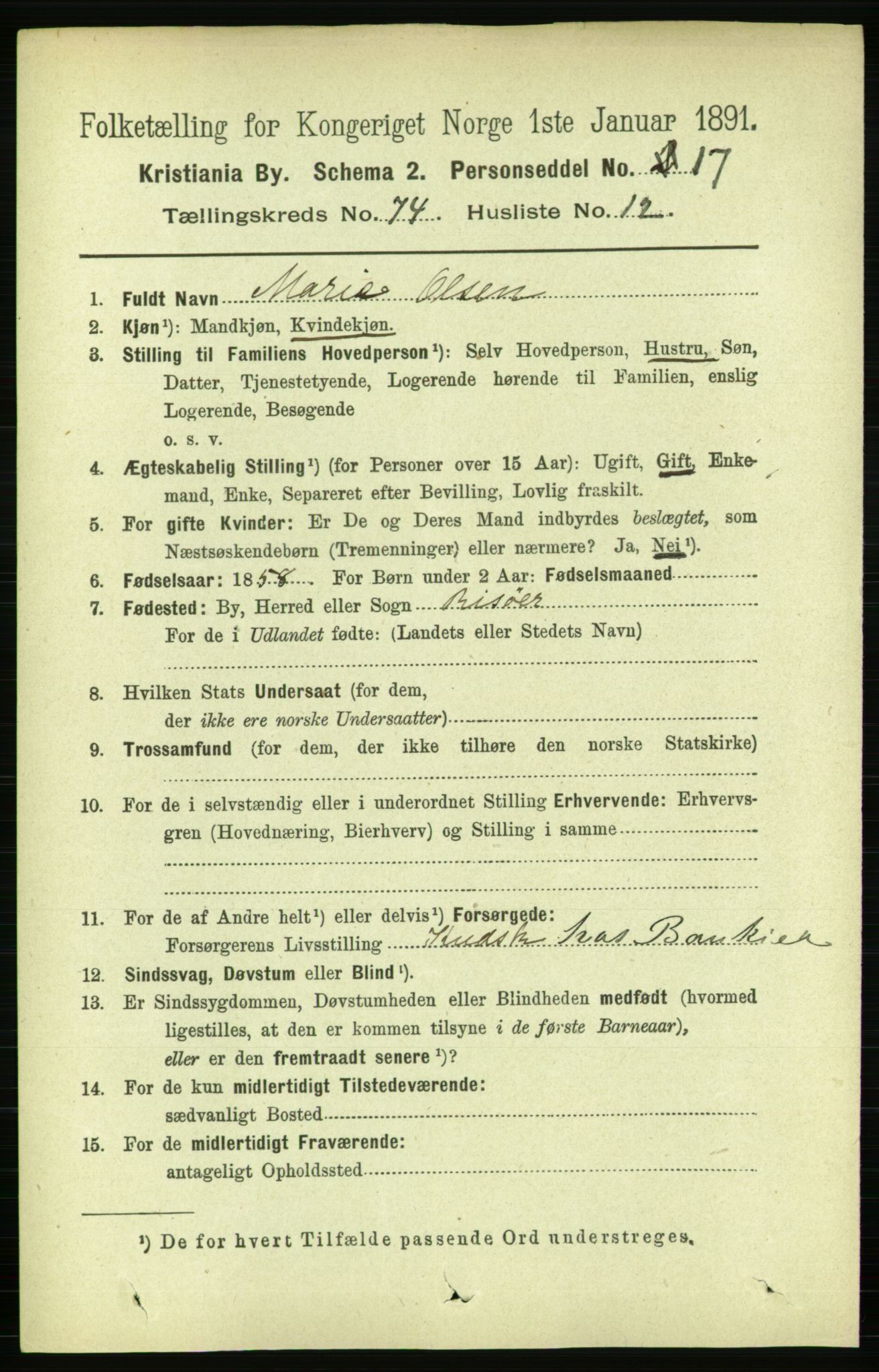 RA, 1891 census for 0301 Kristiania, 1891, p. 39766